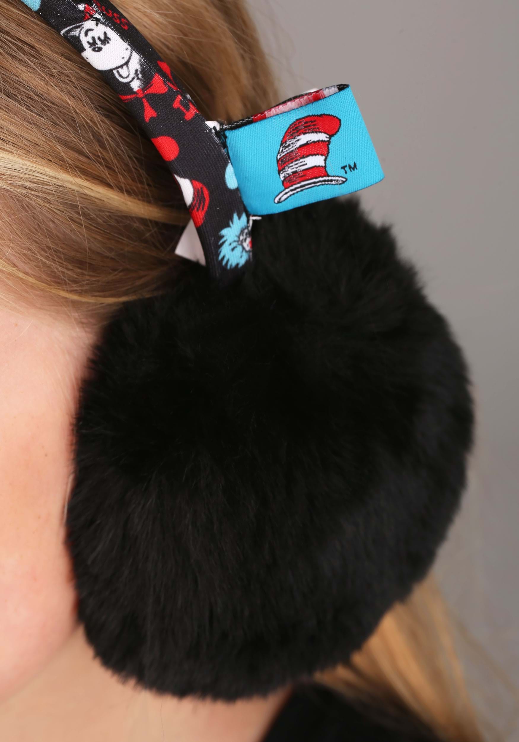 Adjustable Cat in the Hat Earmuffs