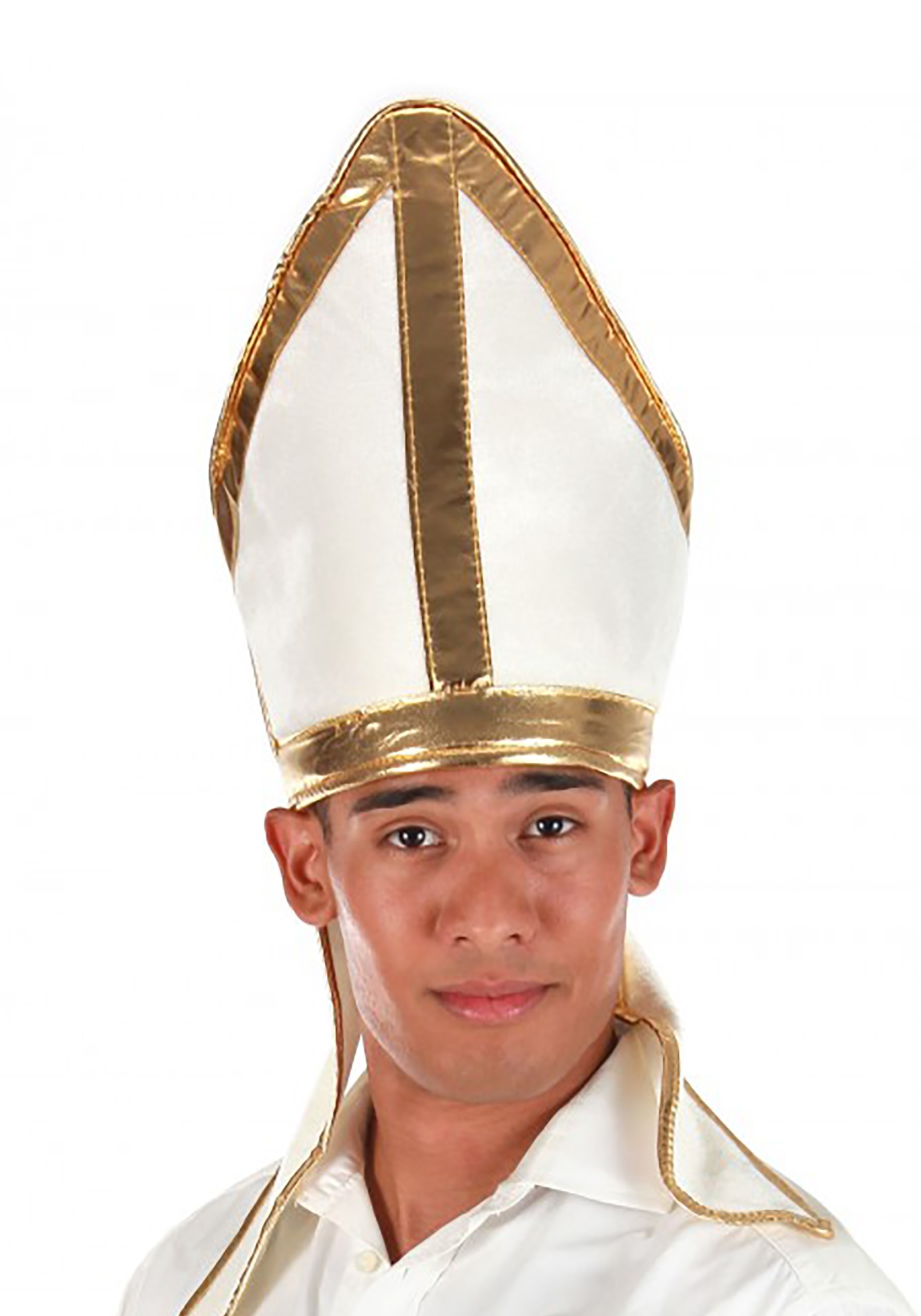 Pope Plush White Costume Hat 1 Pope Plush White Costume Hat