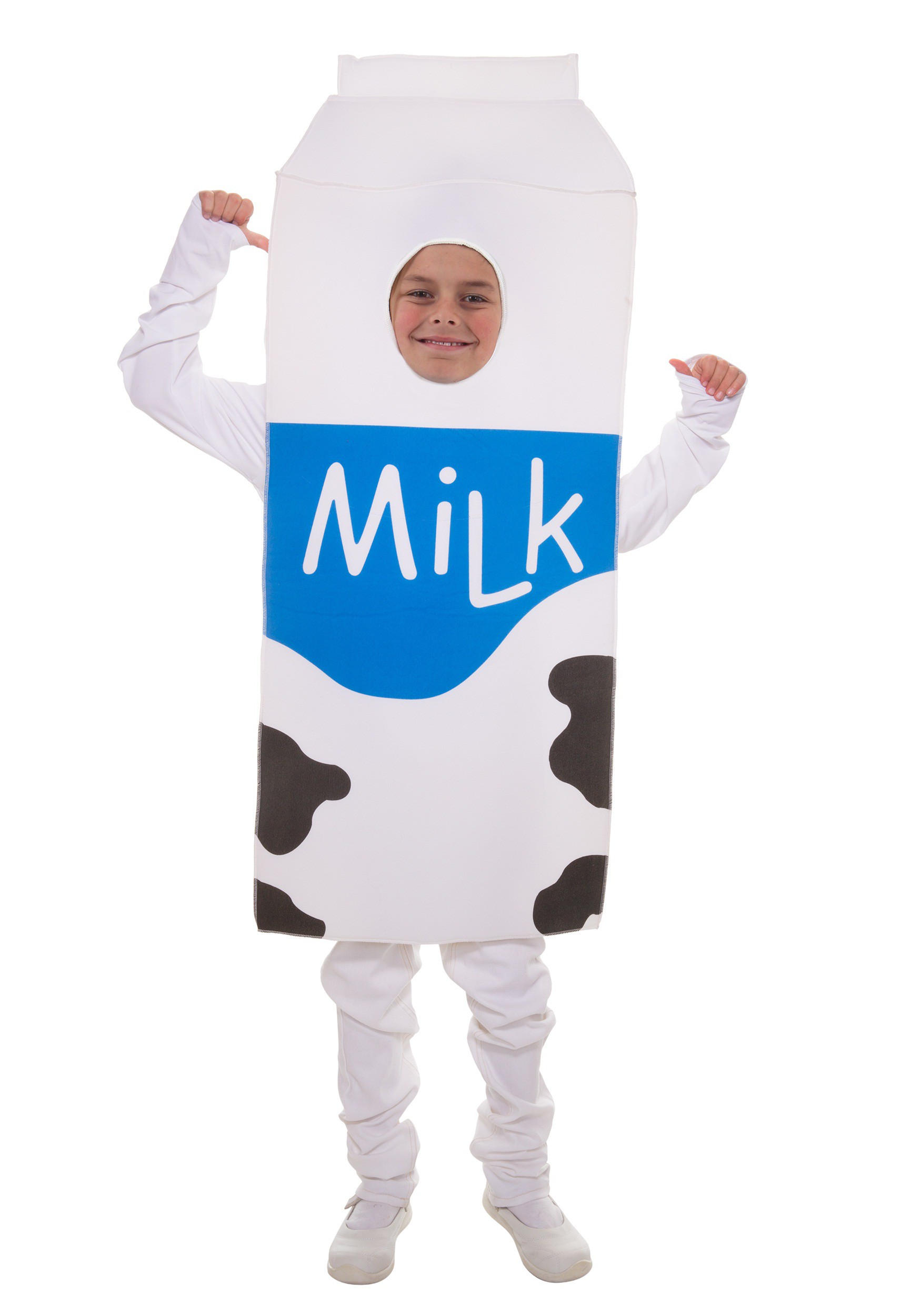 White Milk Carton Kid's Costume