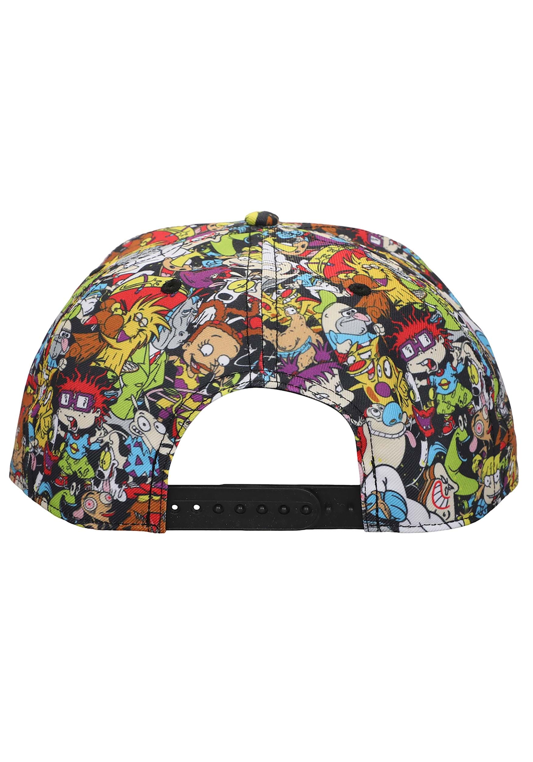 Adult Nickelodeon 90s Cartoon Characters AOP Hat 3 Adult Nickelodeon 90s Cartoon Characters AOP Hat