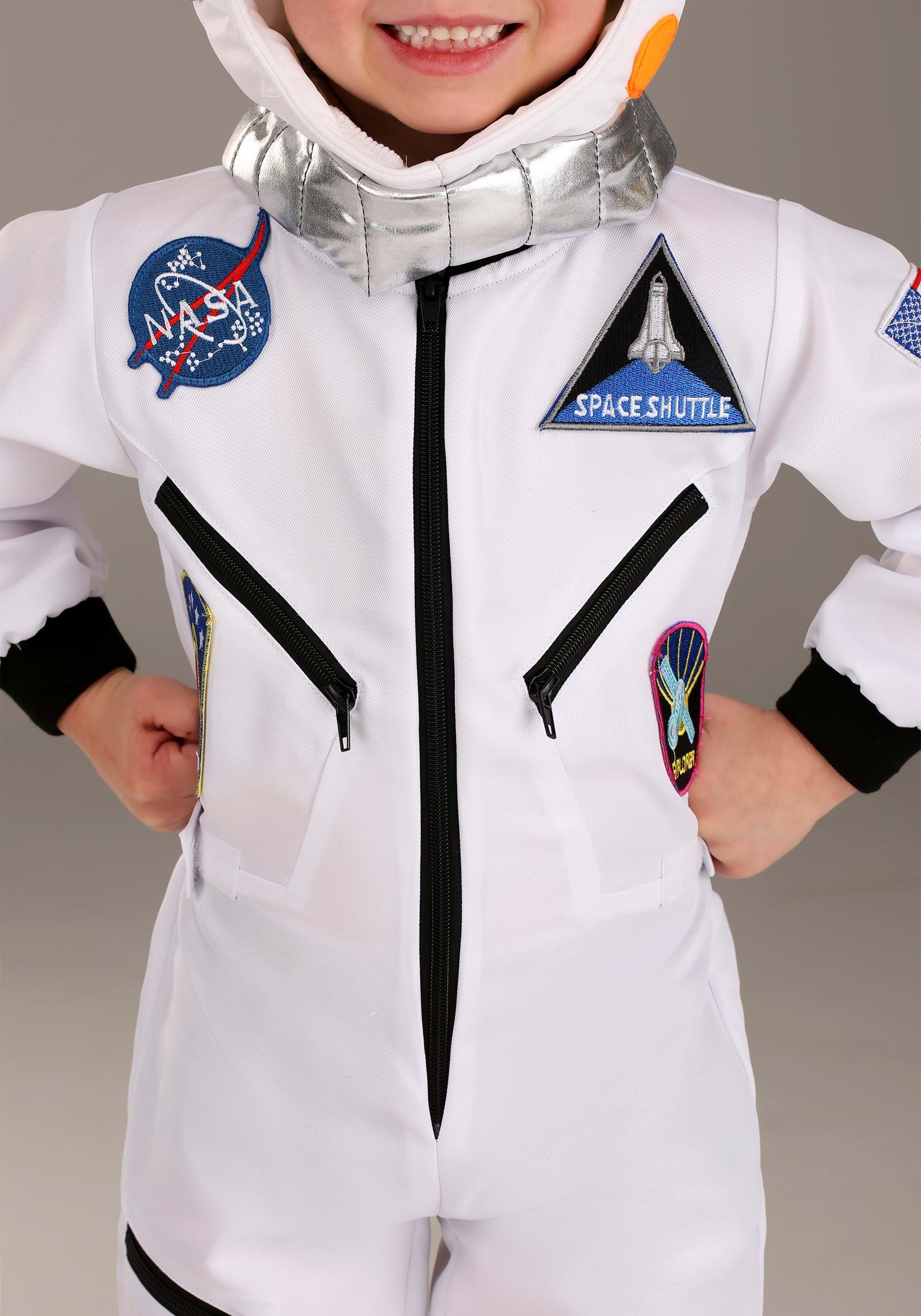 Toddler White Astronaut Jumpsuit Costume 3 Toddler White Astronaut Jumpsuit Costume