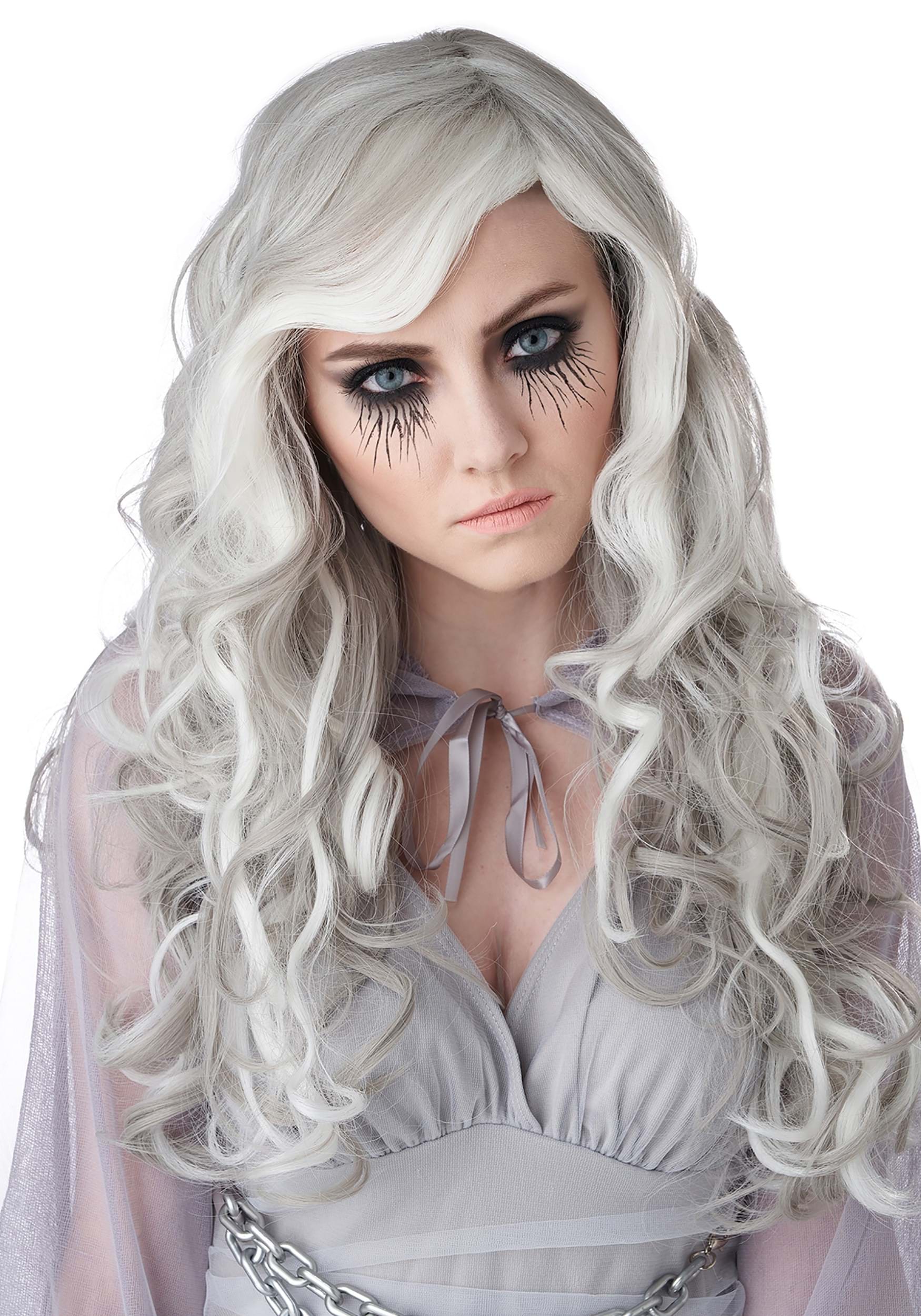 Long Gray Glow In The Dark Wig 1 Long Gray Glow In The Dark Wig