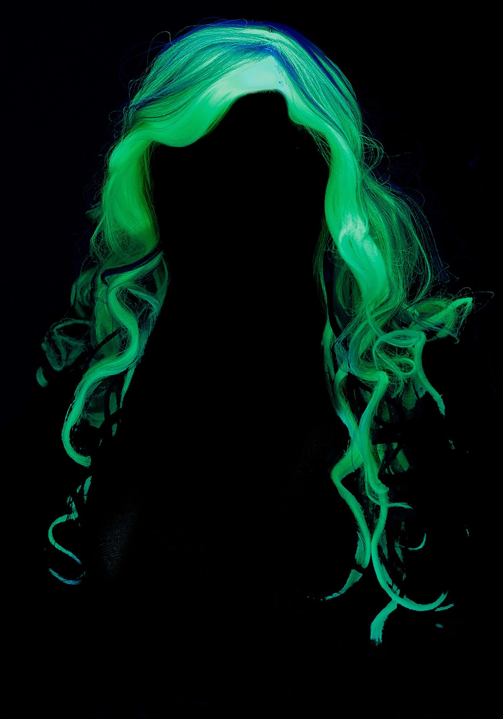 Long Gray Glow In The Dark Wig 2 Long Gray Glow In The Dark Wig