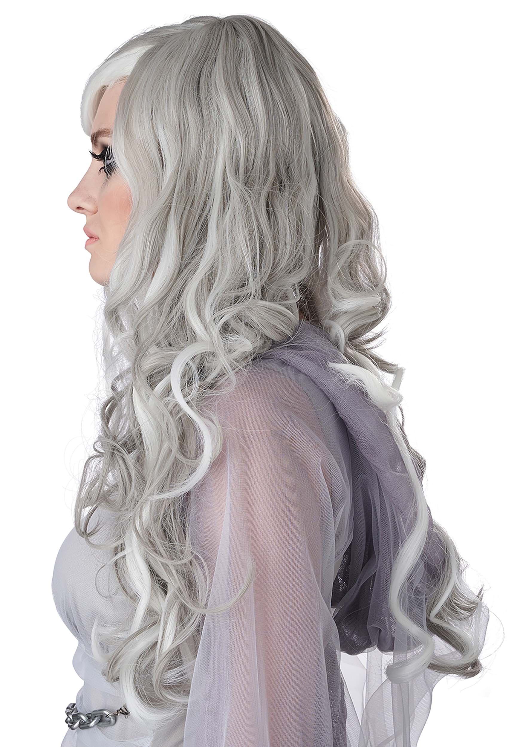 Long Gray Glow In The Dark Wig 3 Long Gray Glow In The Dark Wig