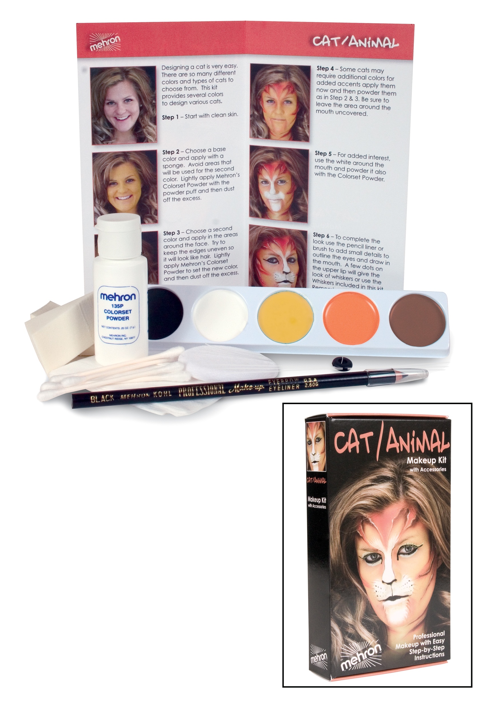 Professional Cat Makeup Kit 1 Professional Cat Makeup Kit