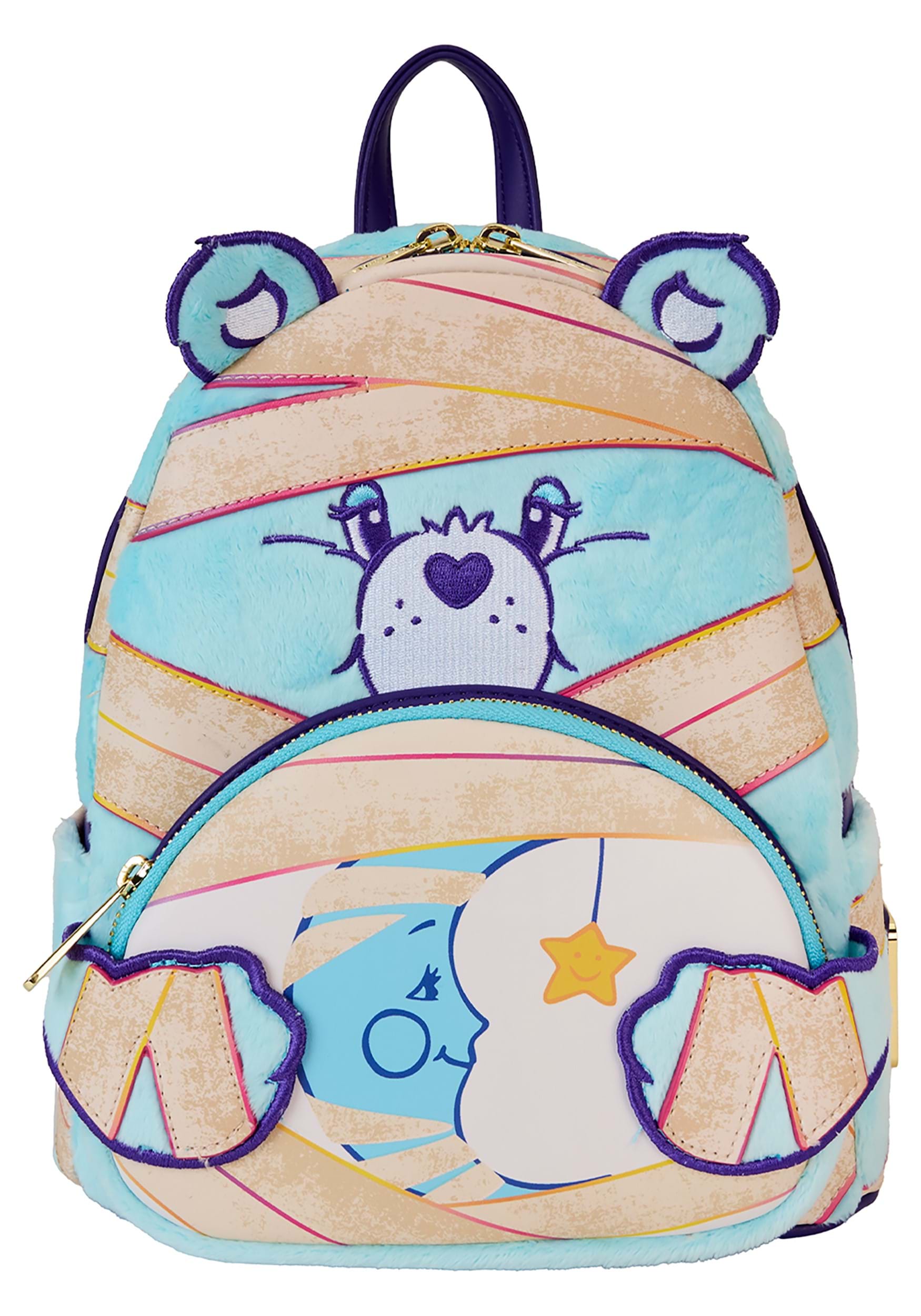 Loungefly Care Bears x Universal Monsters Bedtime Bear Mummy Glow Mini Backpack