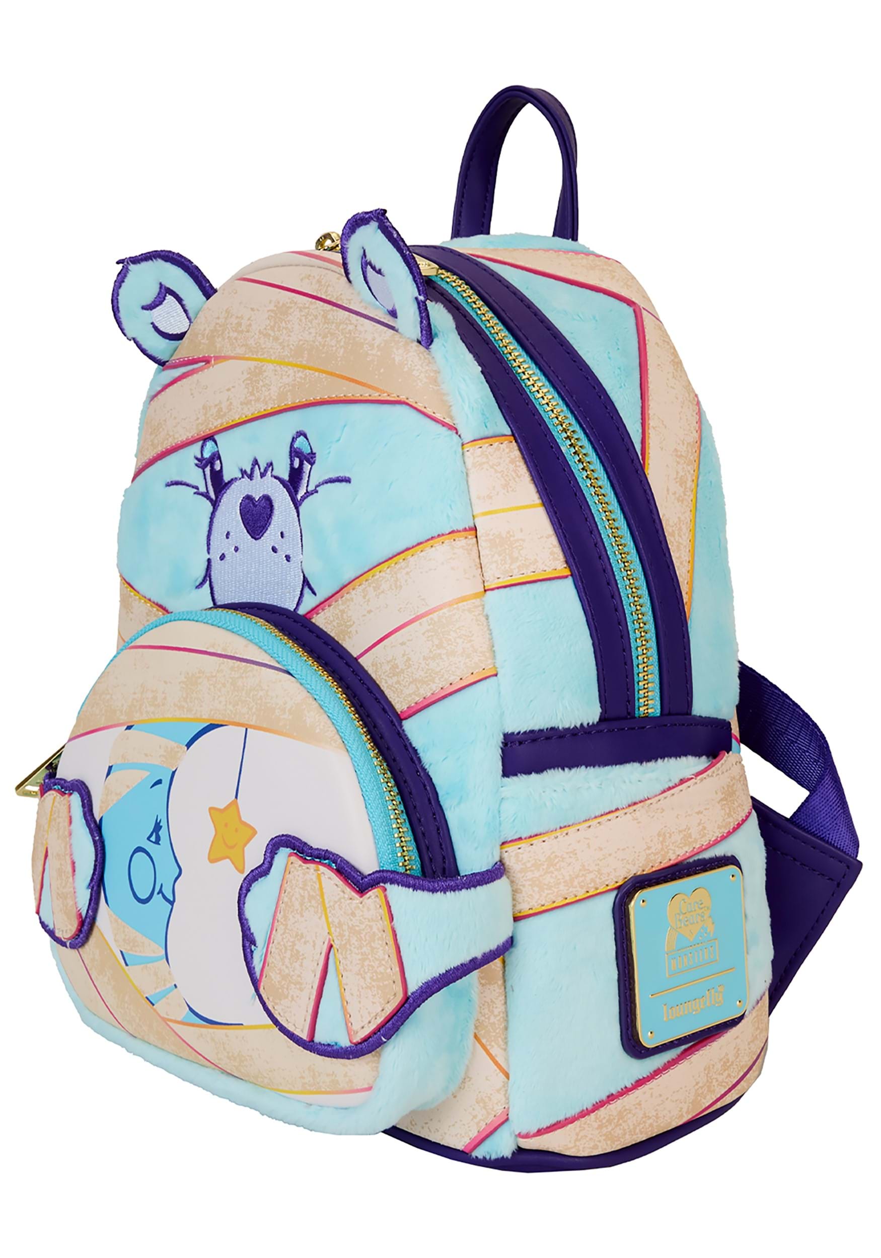 Loungefly Care Bears x Universal Monsters Bedtime Bear Mummy Glow Mini Backpack