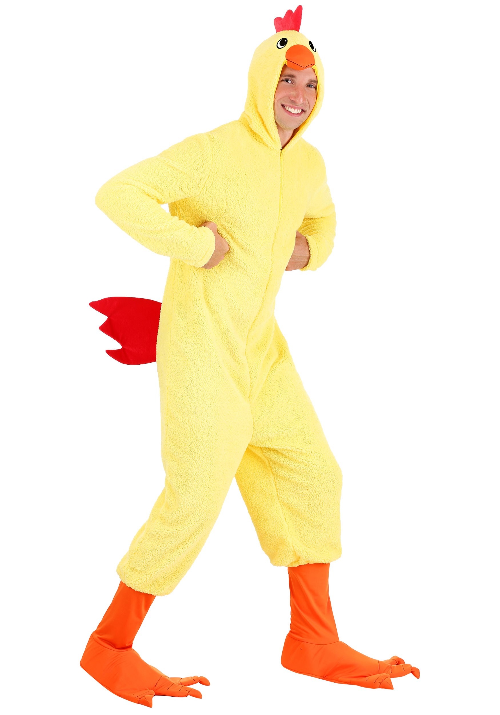 Plus Size Adult Cluckin' Chicken Costume 1 Plus Size Adult Cluckin' Chicken Costume