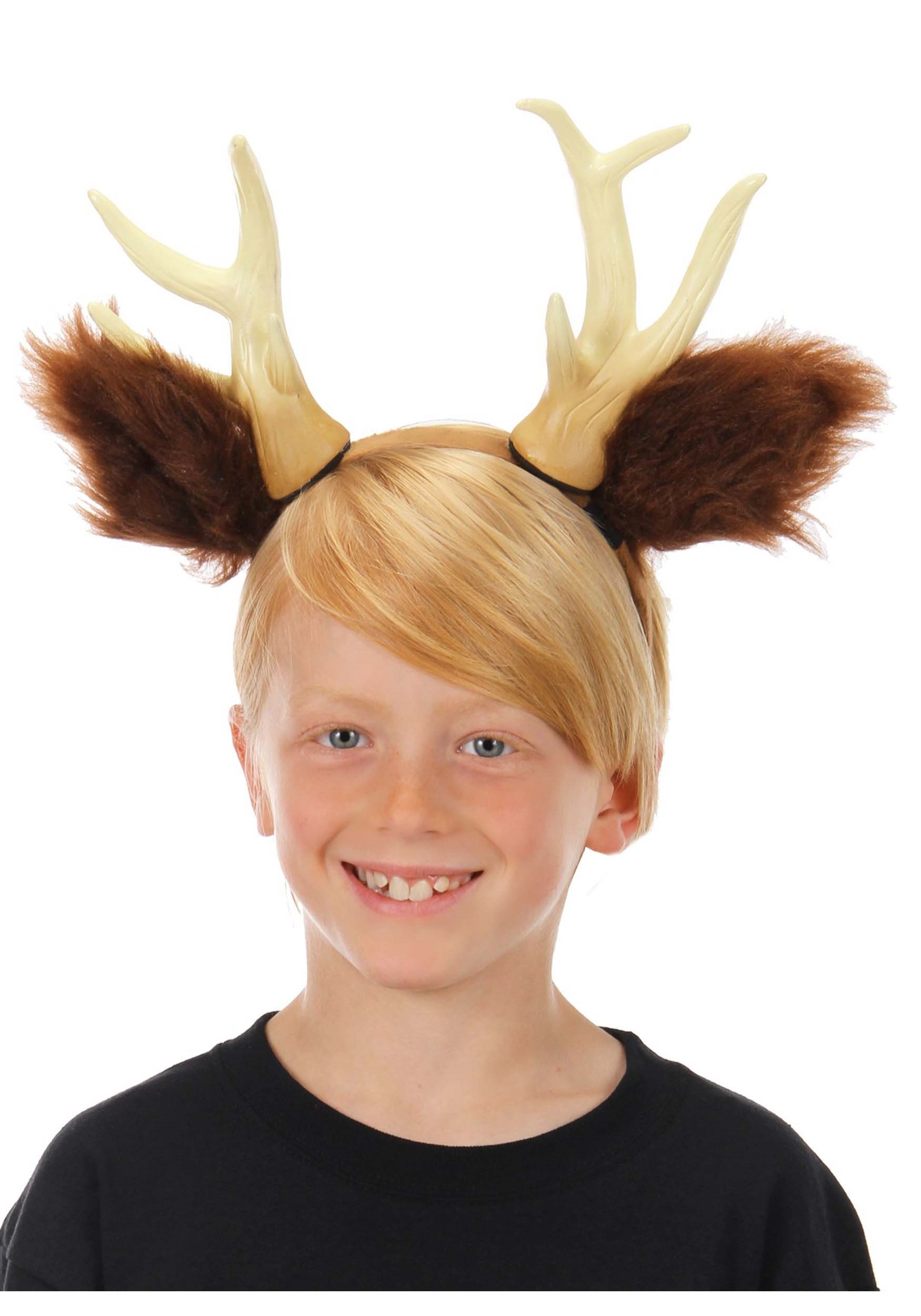 Deer Antlers with Ears Costume Headband 2 Deer Antlers with Ears Costume Headband