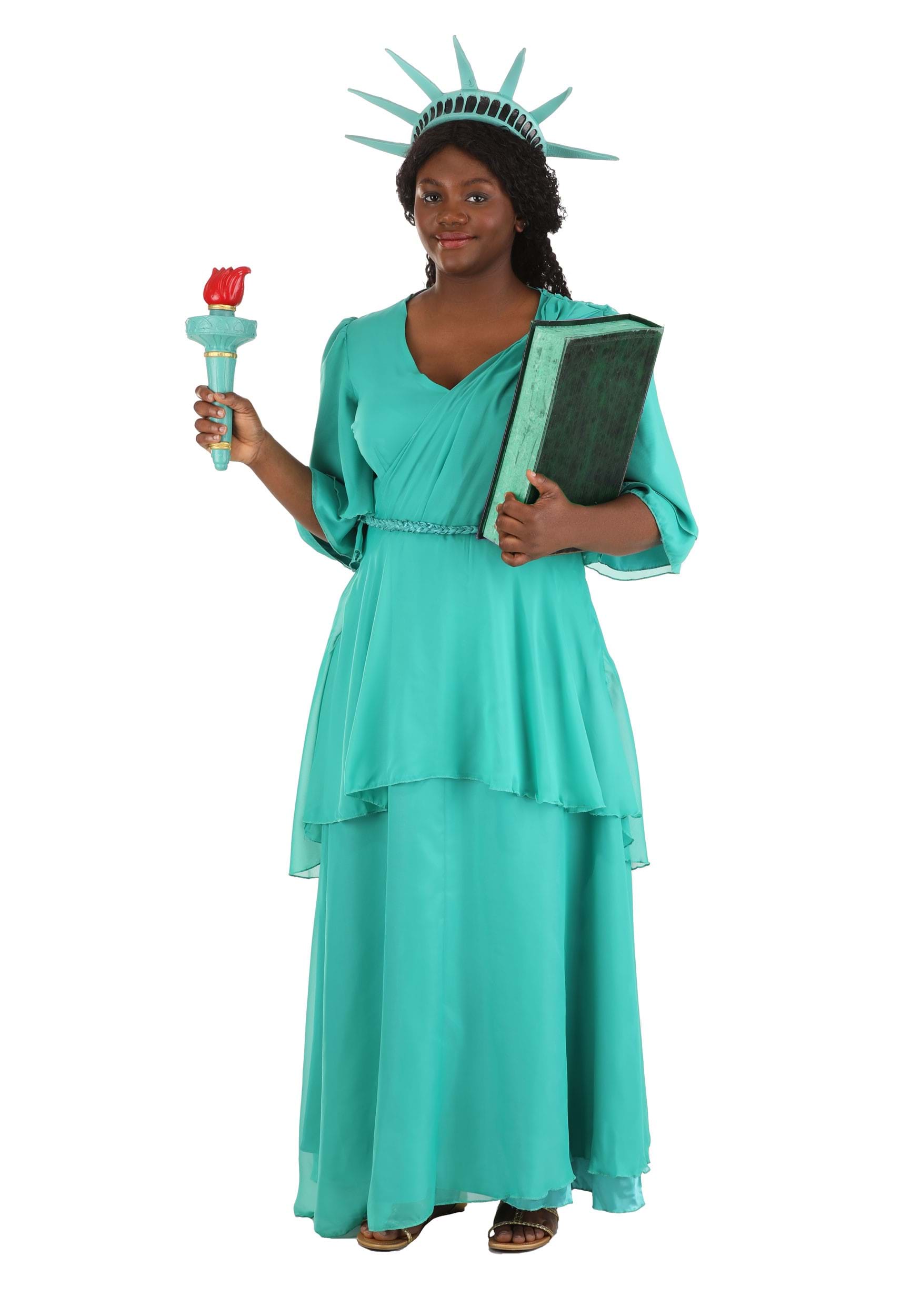 Women's Plus Size NY Statue of Liberty Costume