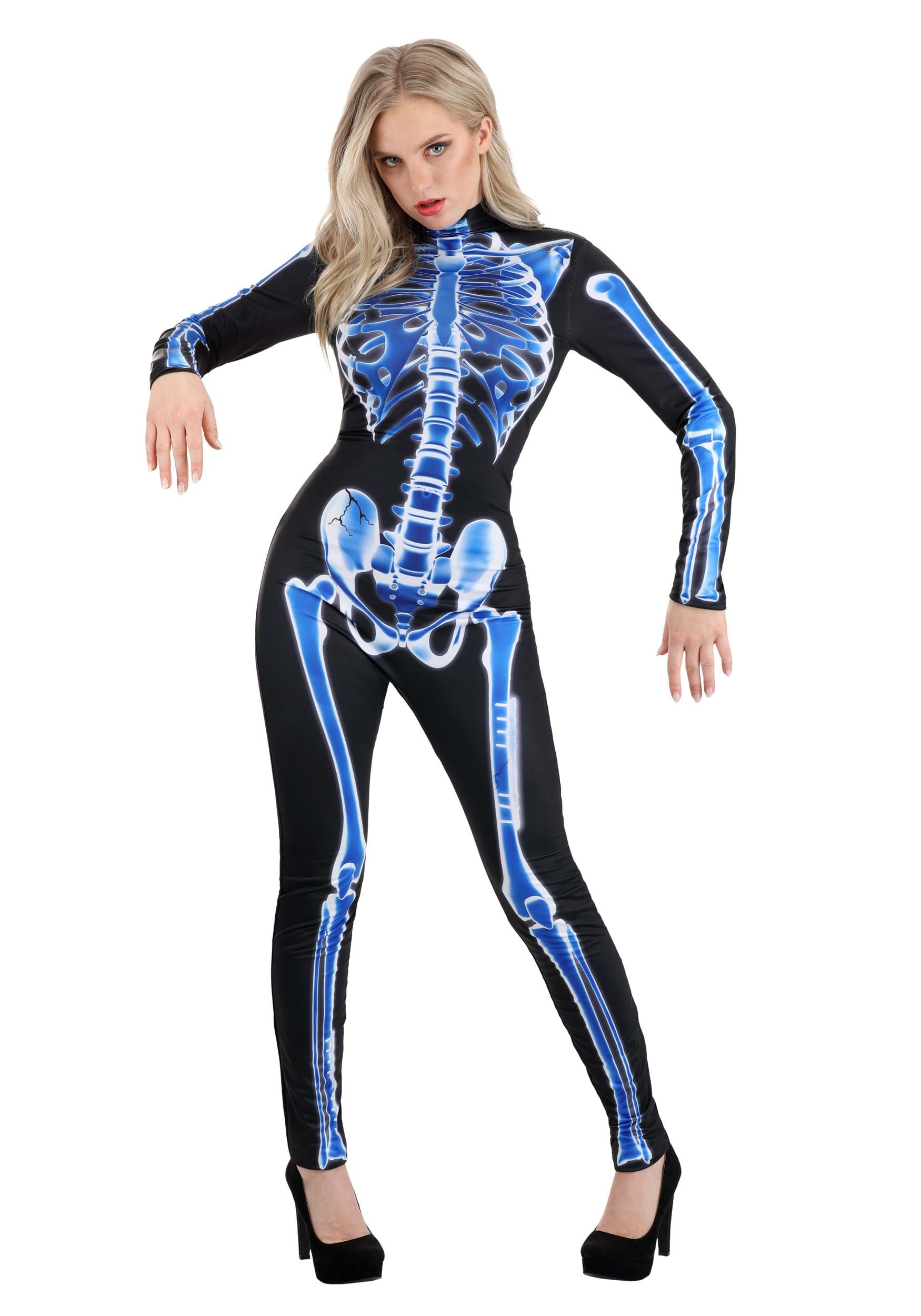 X-Ray Skeleton Jumpsuit Women's Costume 1 X-Ray Skeleton Jumpsuit Women's Costume