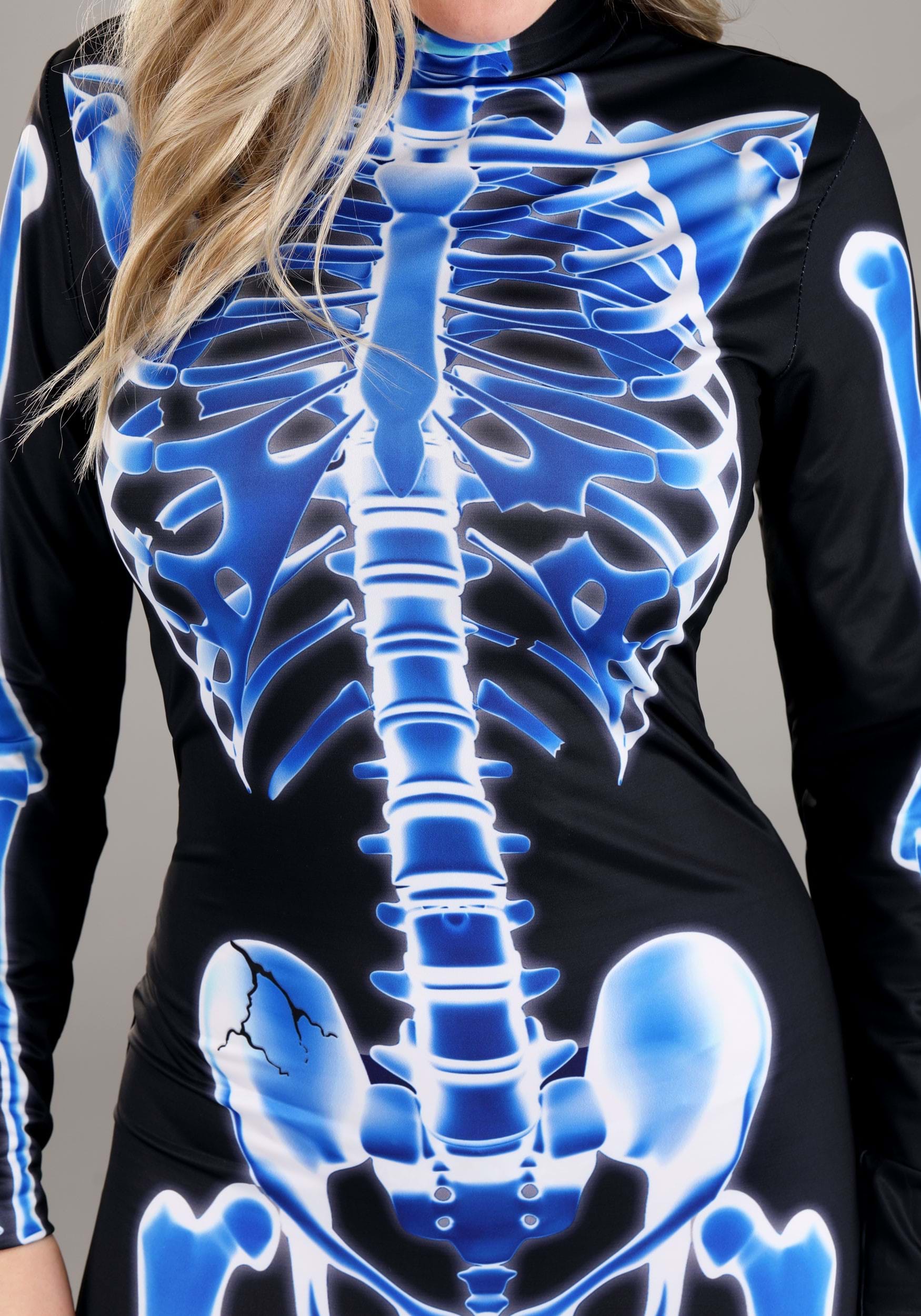X-Ray Skeleton Jumpsuit Women's Costume 2 X-Ray Skeleton Jumpsuit Women's Costume