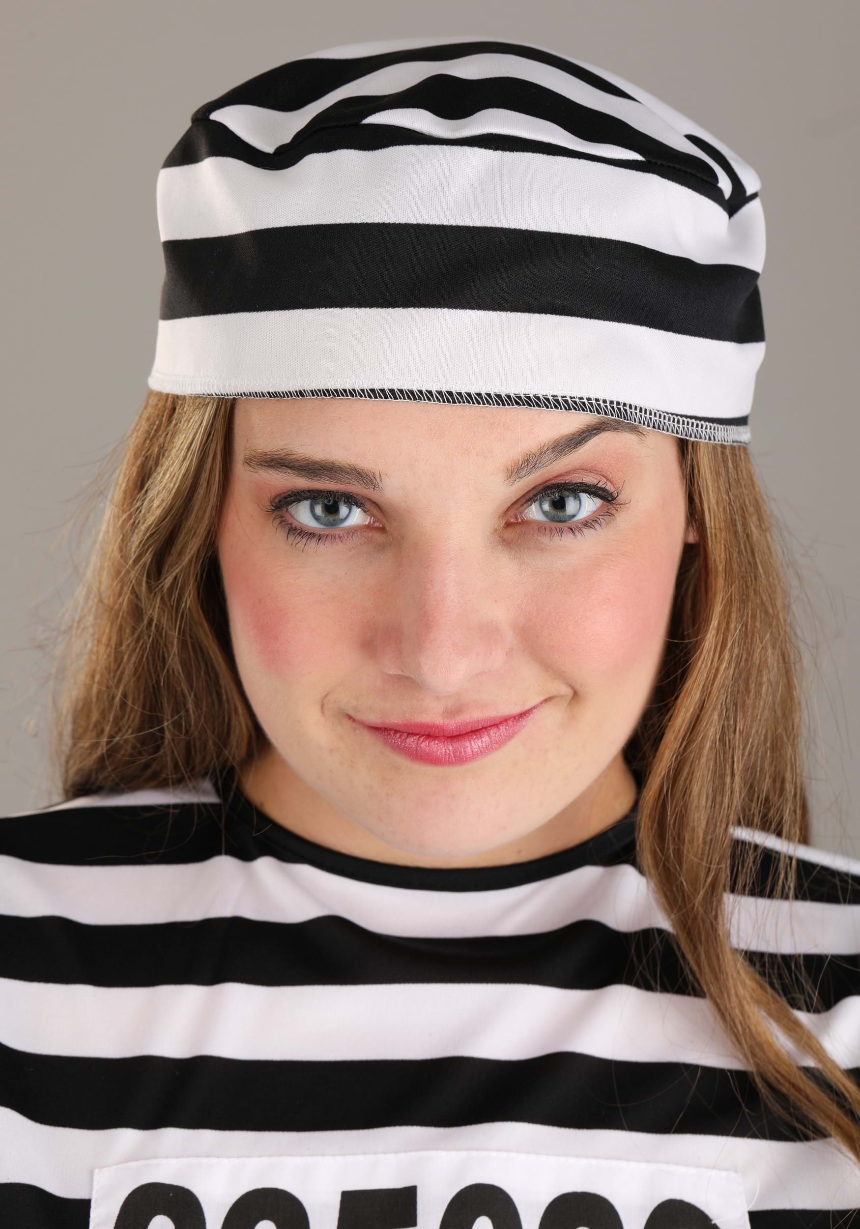 Striped Prisoner Womens Costume