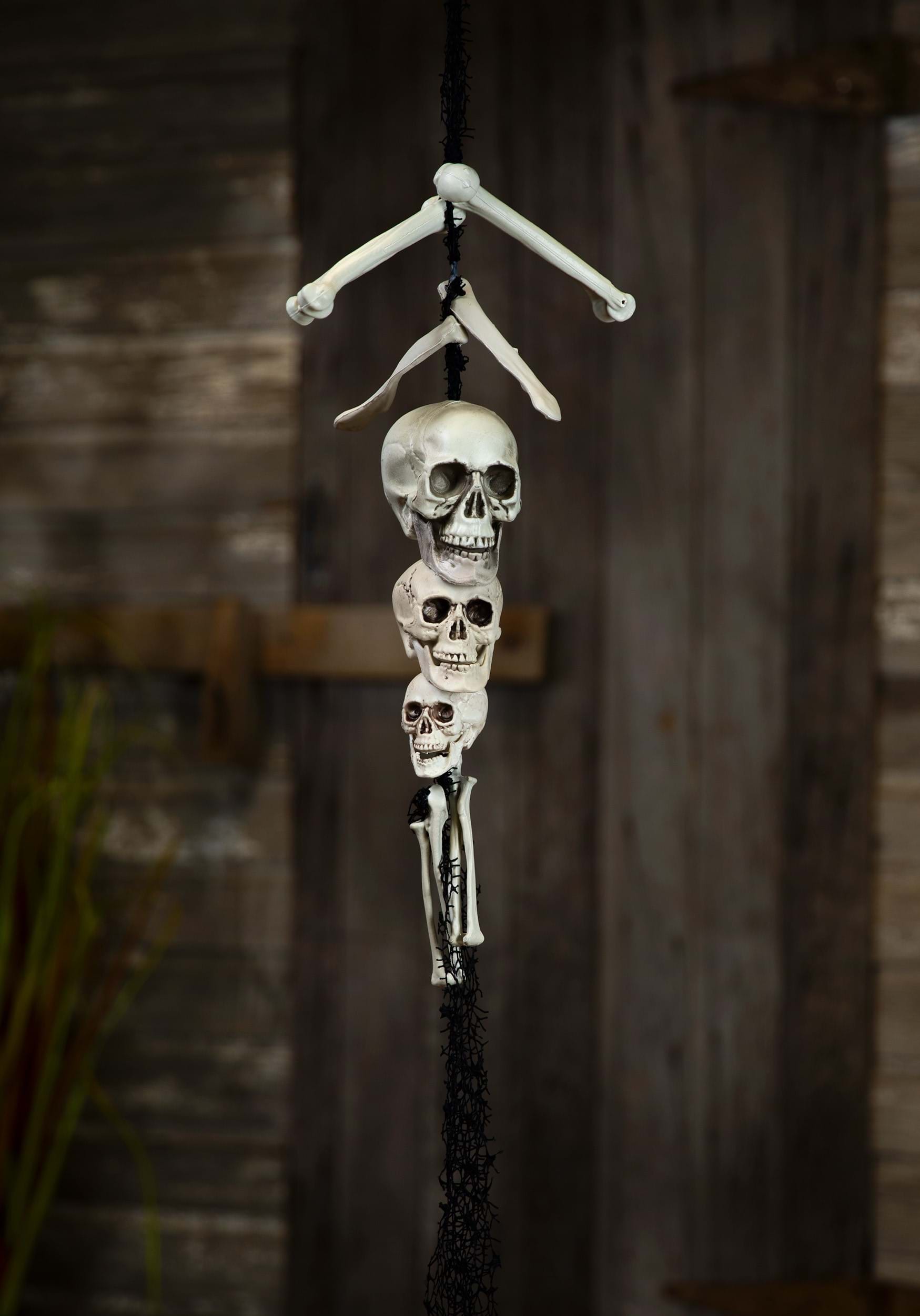 30-Inch Voodoo Bones and Skulls Hanger Decoration