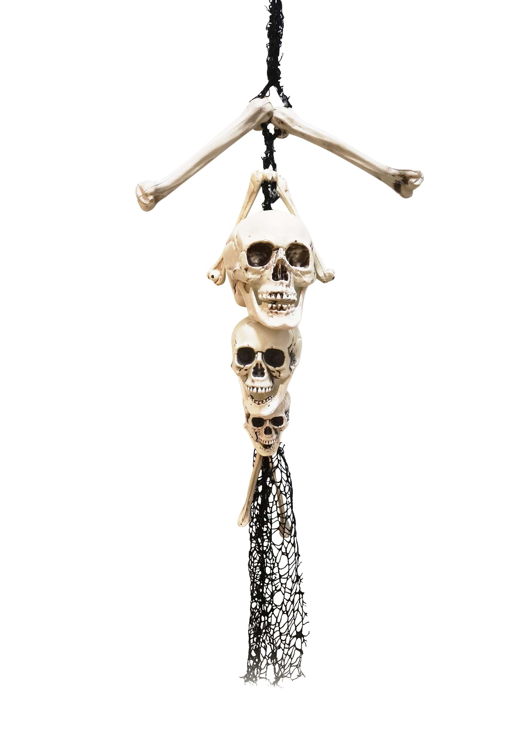 30-Inch Voodoo Bones and Skulls Hanger Decoration