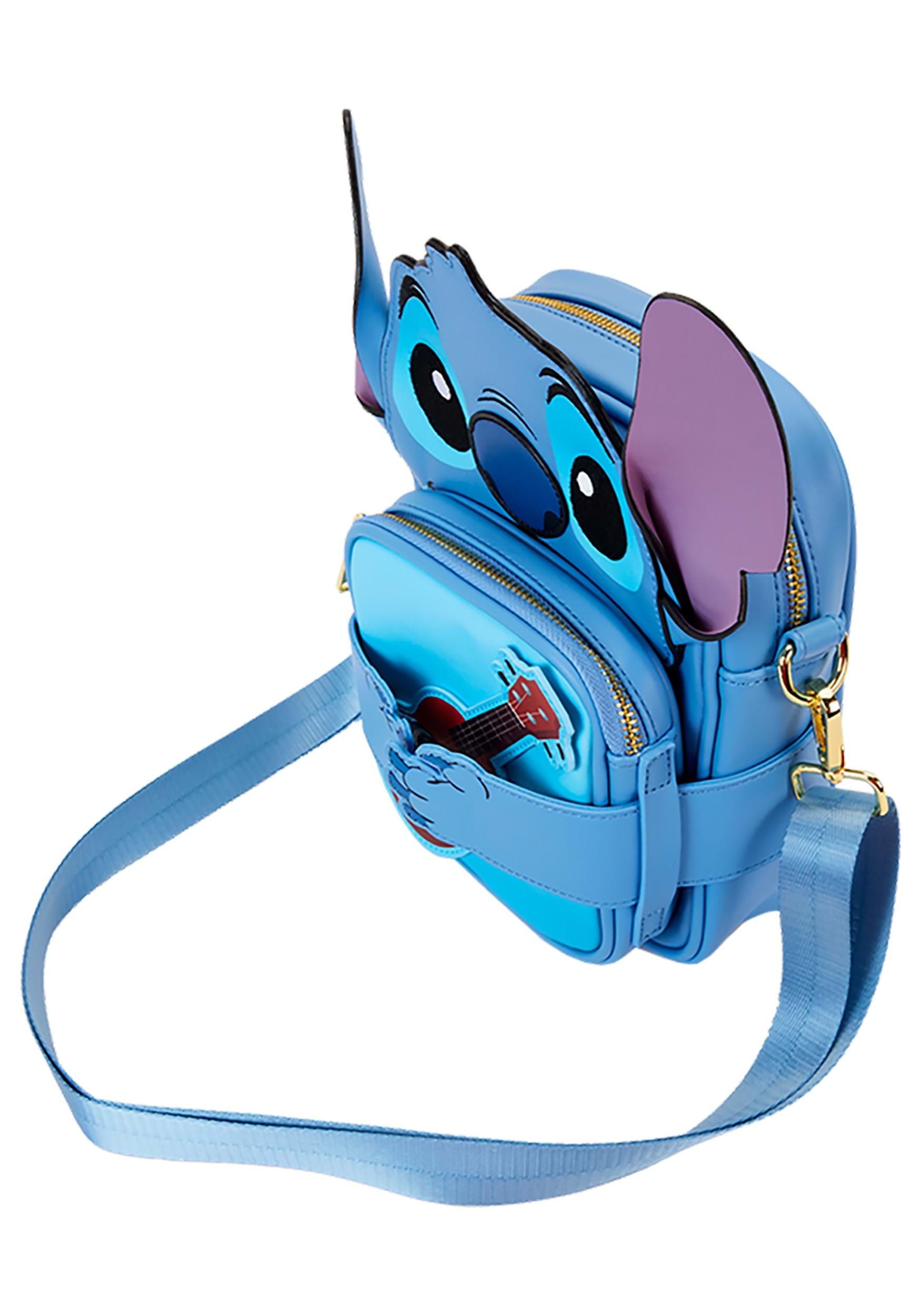 Loungefly Disney Lilo & Stitch Camping Cuties Crossbuddies Cosplay Crossbody Bag with Coin Bag