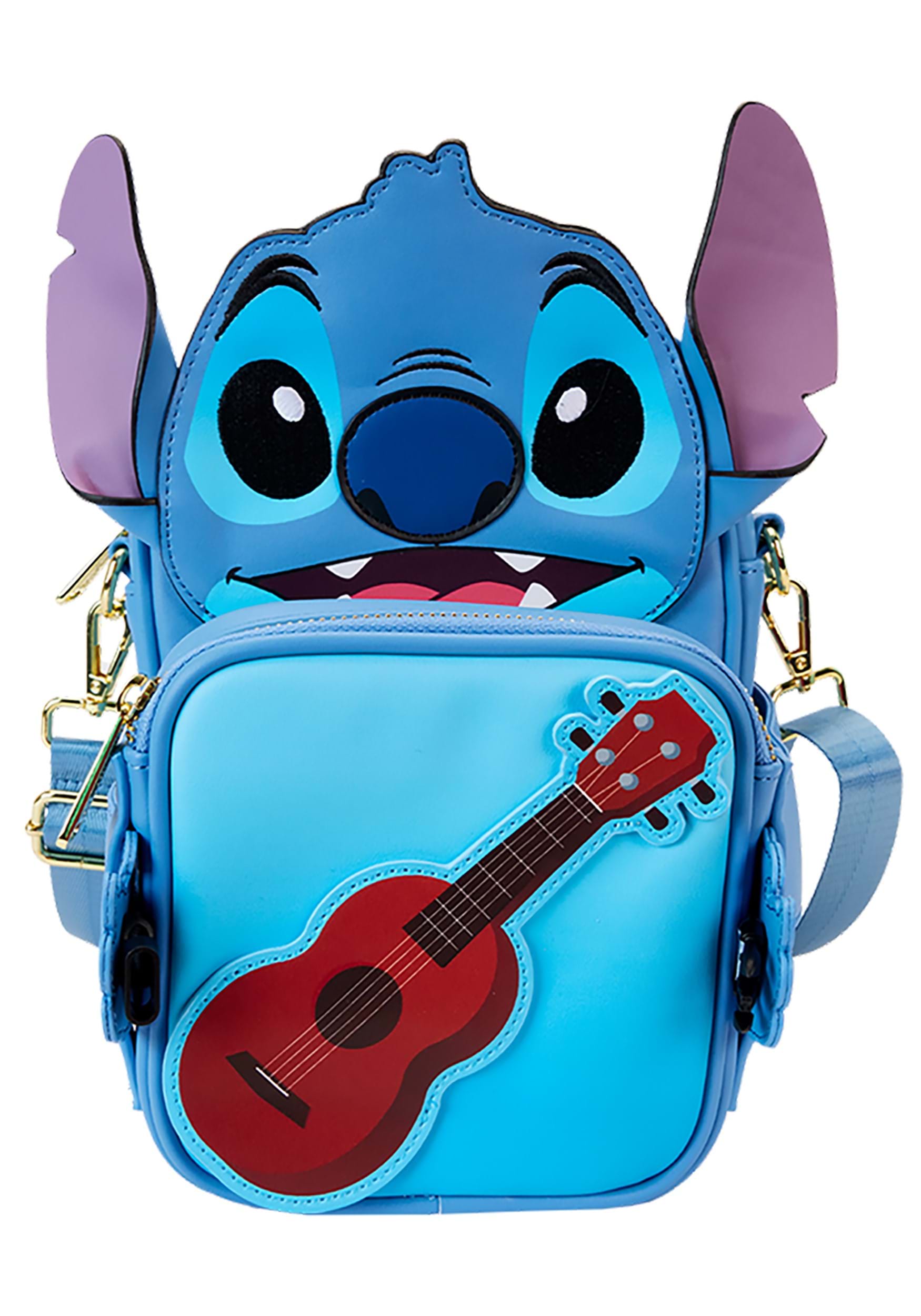 Loungefly Disney Lilo & Stitch Camping Cuties Crossbuddies Cosplay Crossbody Bag with Coin Bag