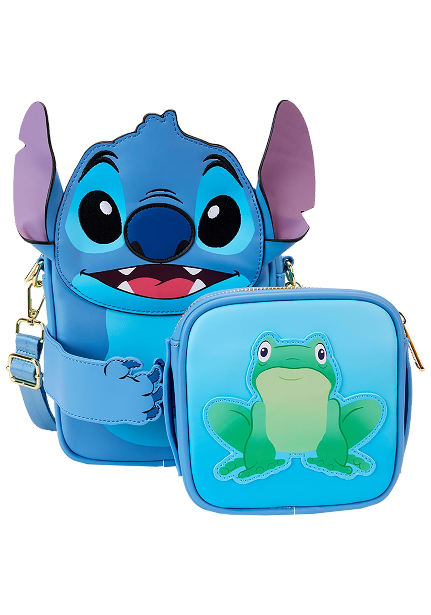 Loungefly Disney Lilo & Stitch Camping Cuties Crossbuddies Cosplay Crossbody Bag with Coin Bag