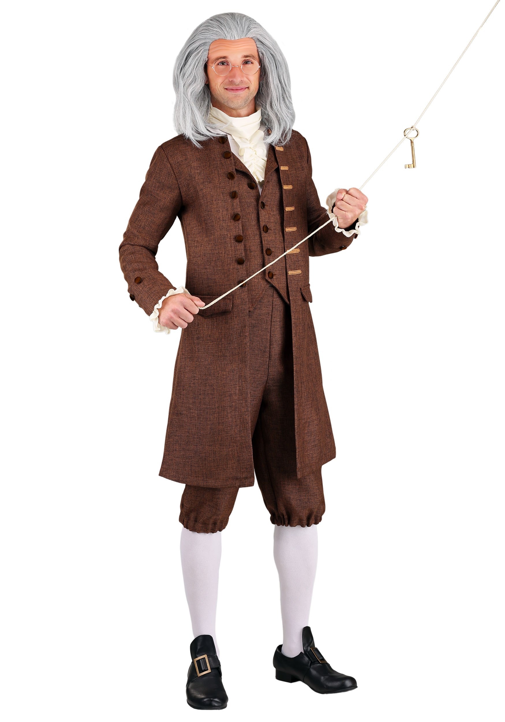 Plus Size Colonial Benjamin Franklin Costume for Men