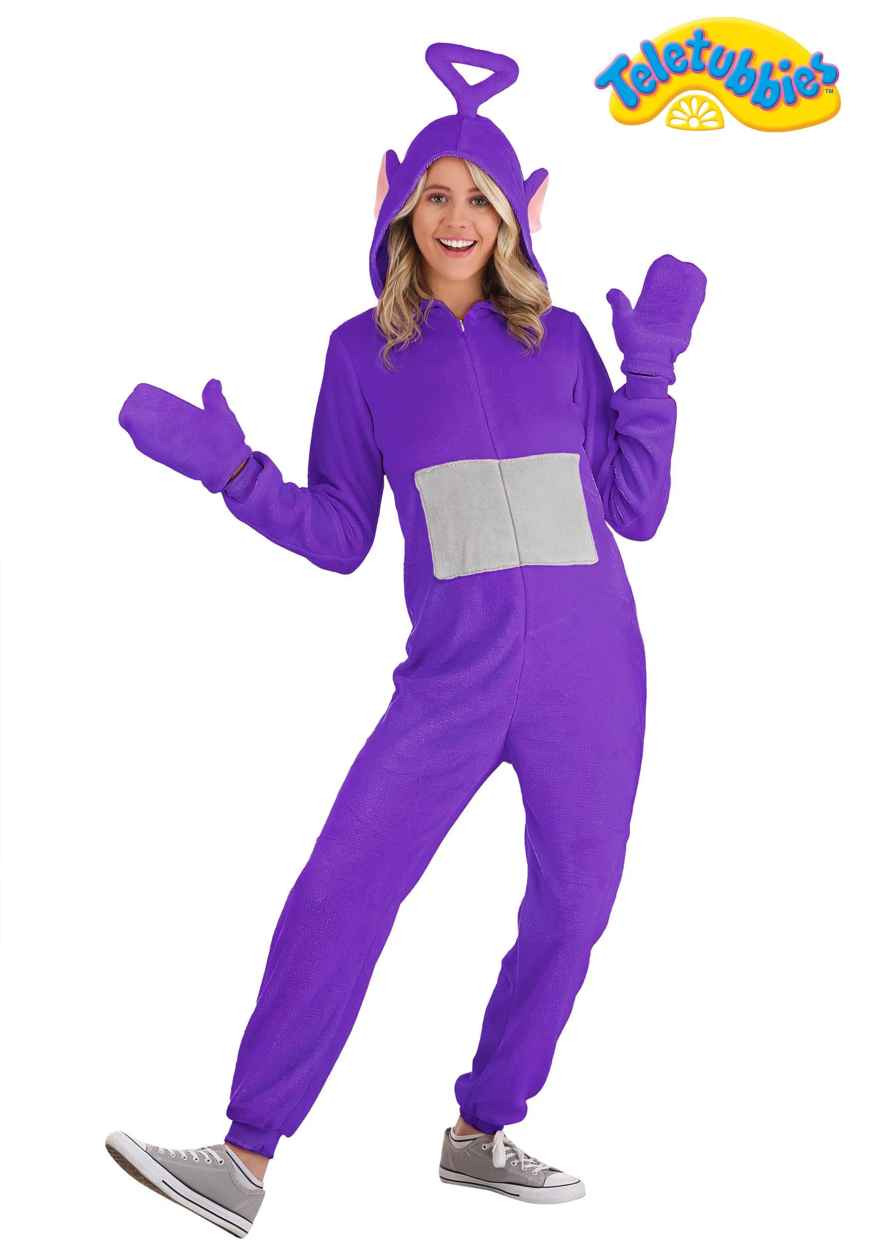 Teletubbies Tinky Winky Jumpsuit Adult Size Costume