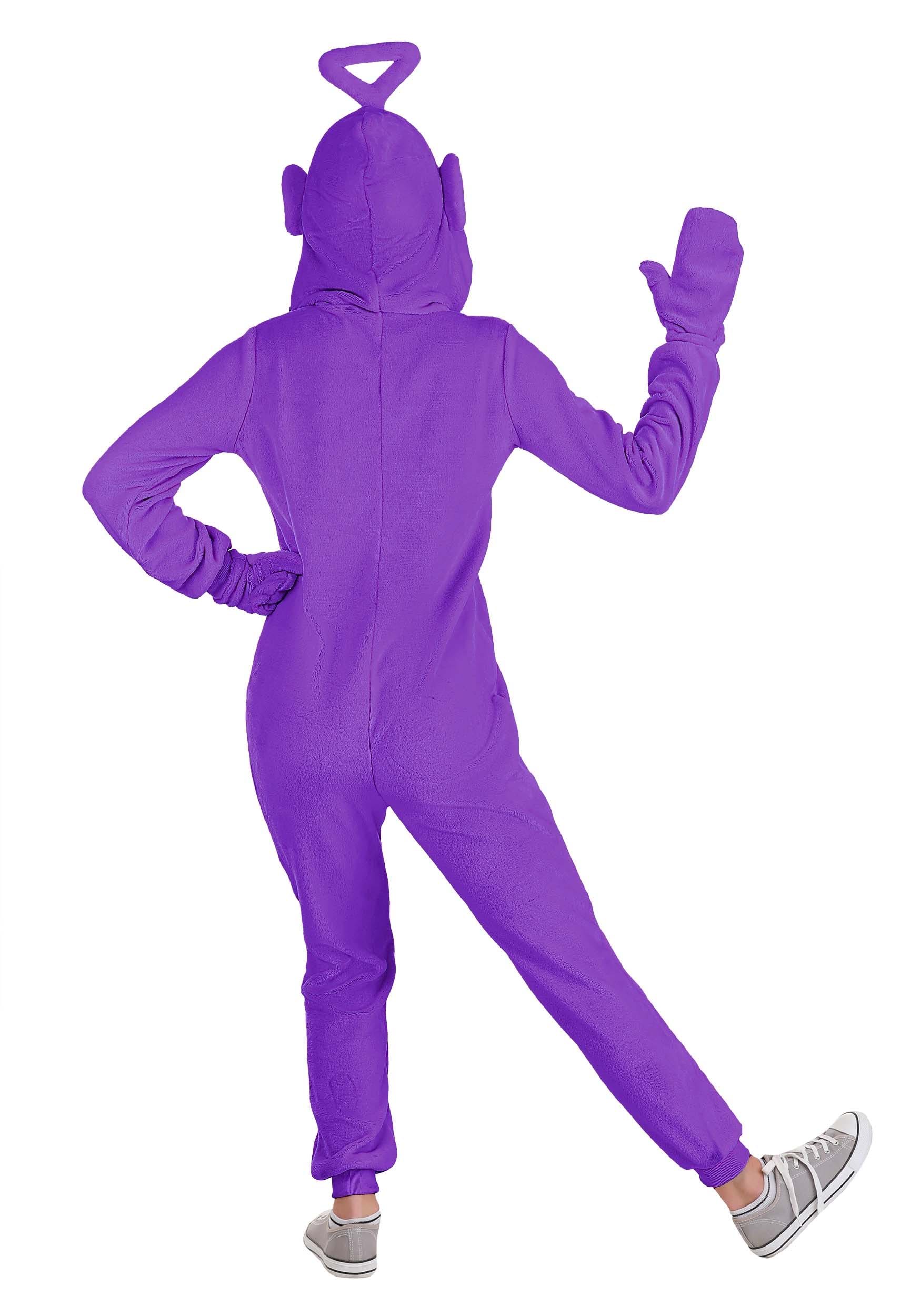 Teletubbies Tinky Winky Jumpsuit Adult Size Costume