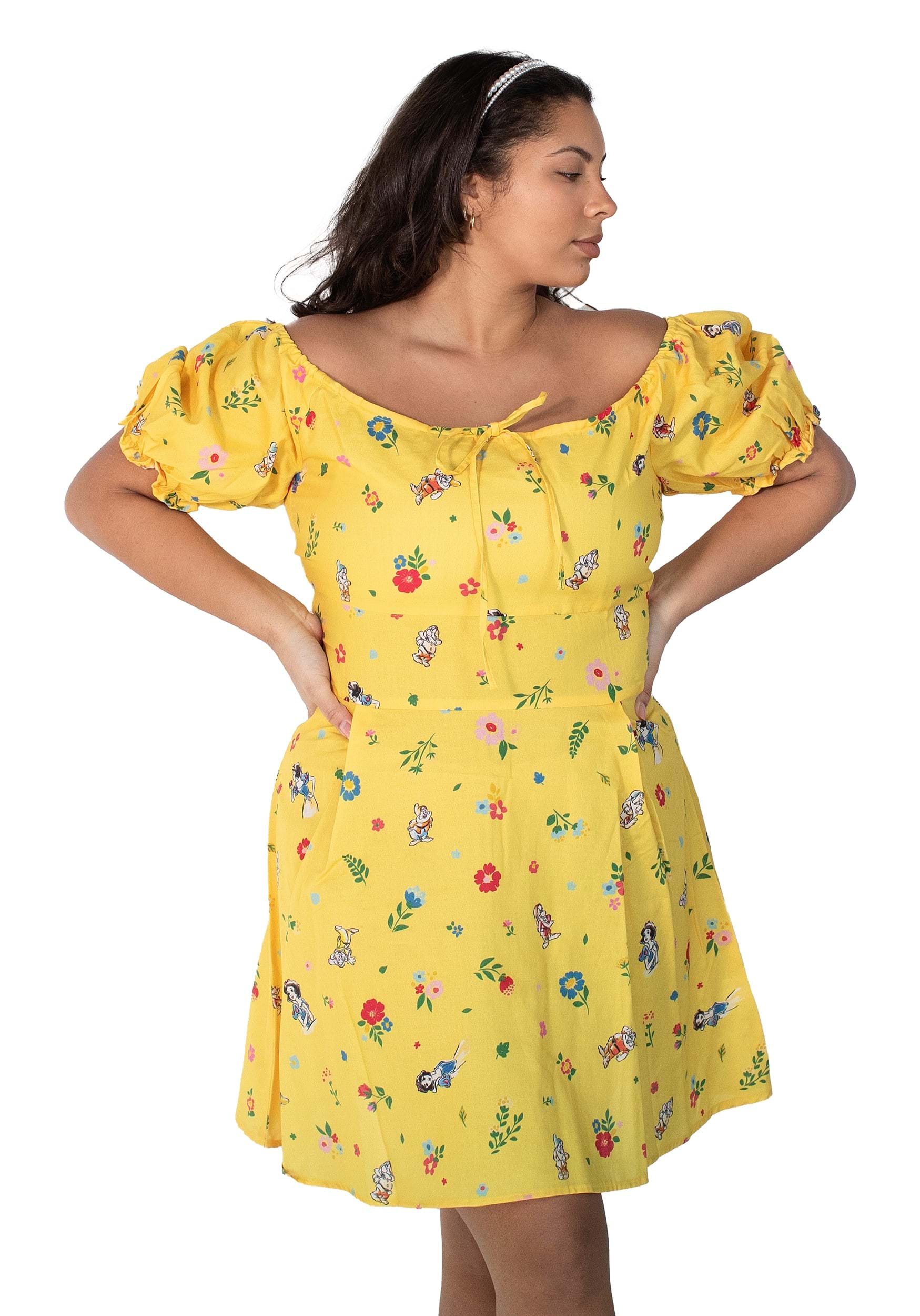 Women's Snow White Puffy Sleeve Cakeworthy Dress