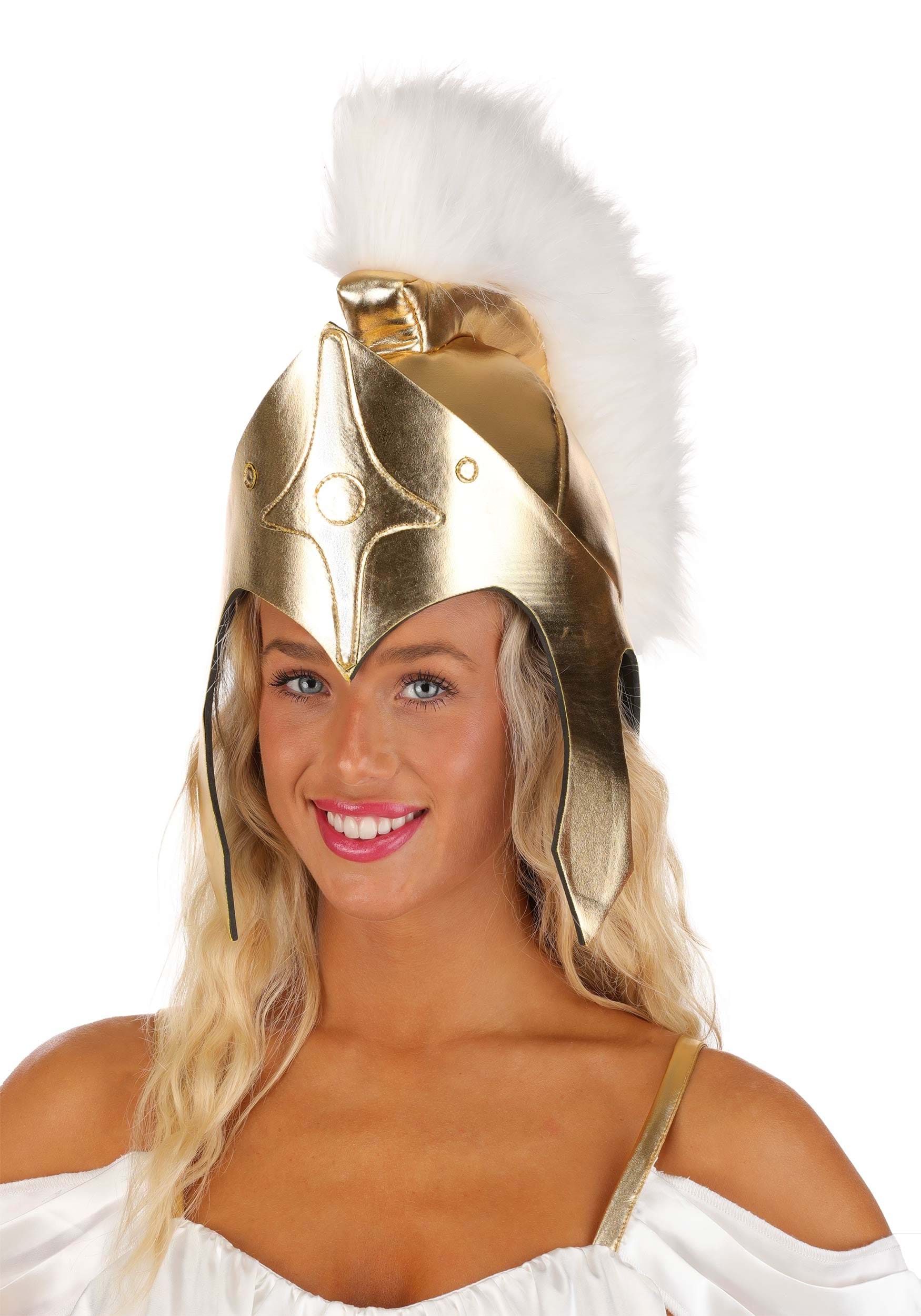 Women's Athena Costume Gold Helmet
