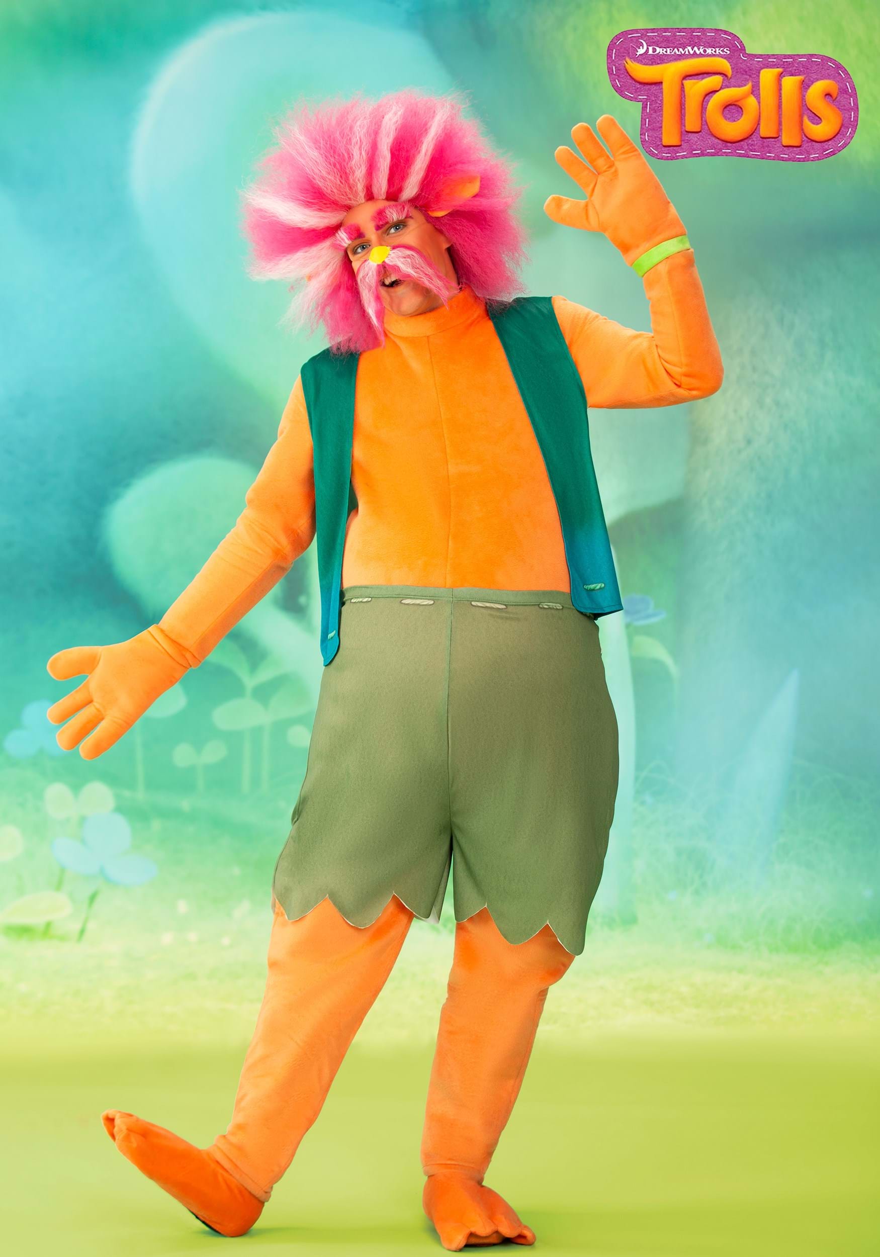 Mens King Peppy Trolls Costume