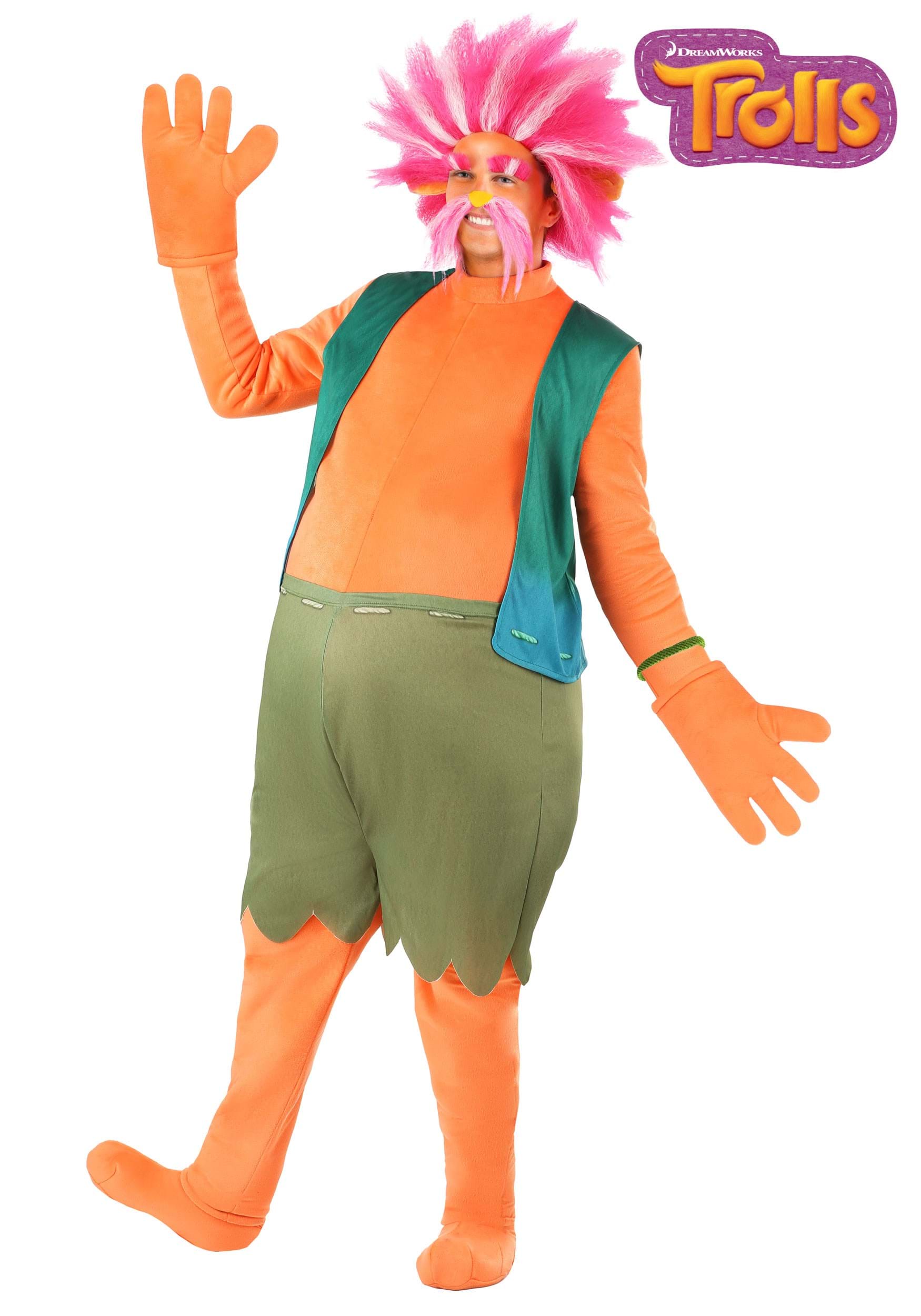 Mens King Peppy Trolls Costume