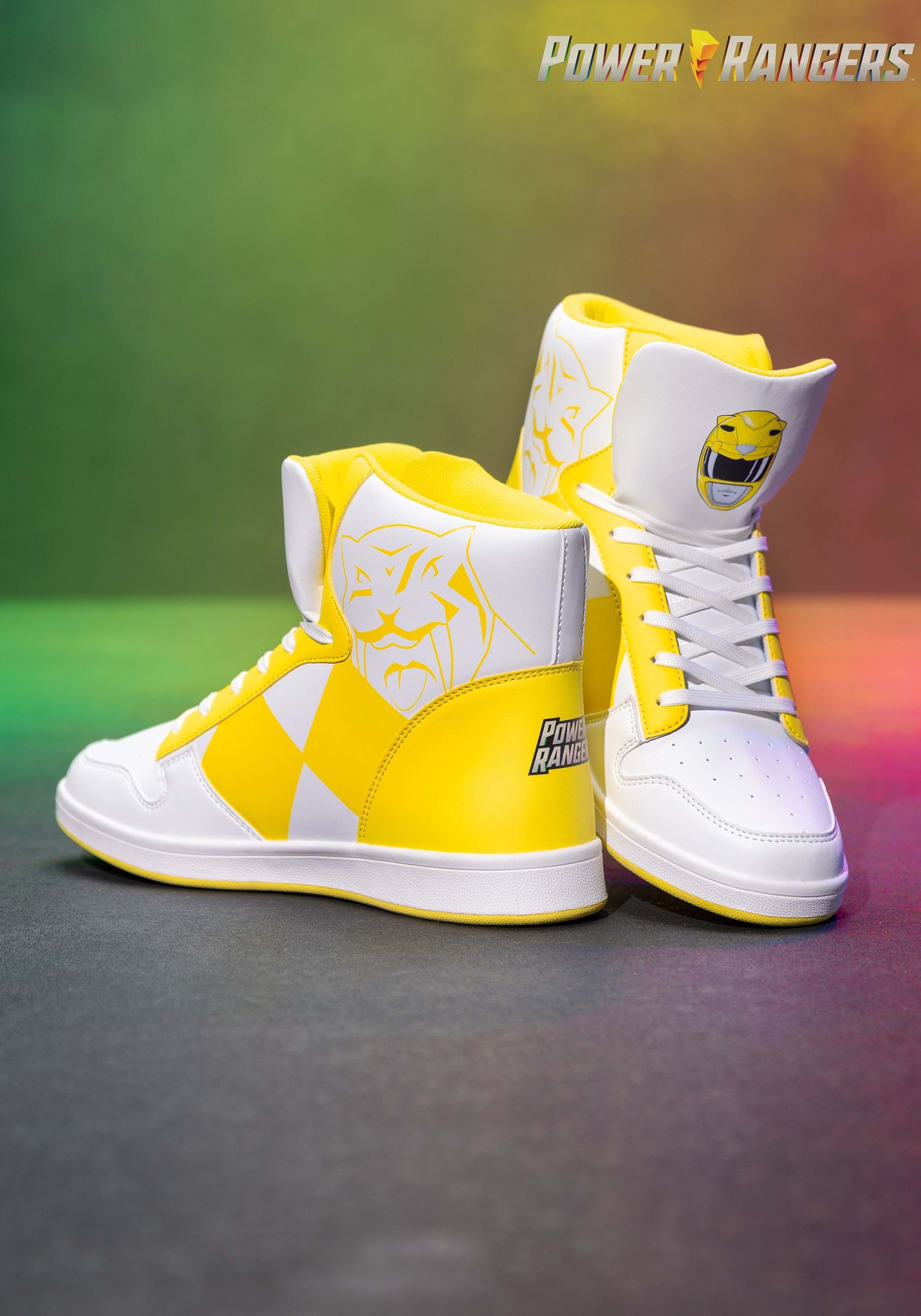Costume Inspired Yellow Power Rangers Sneakers for Adults