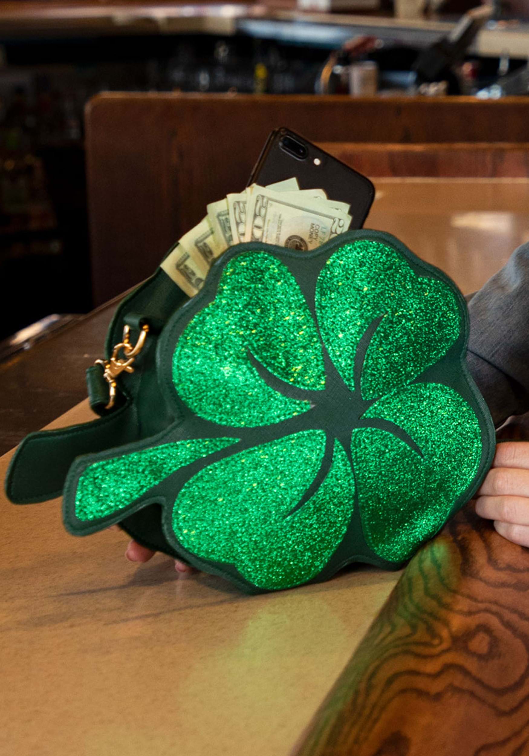 St. Patrick's Day Green 4 Leaf Clover Costume Purse