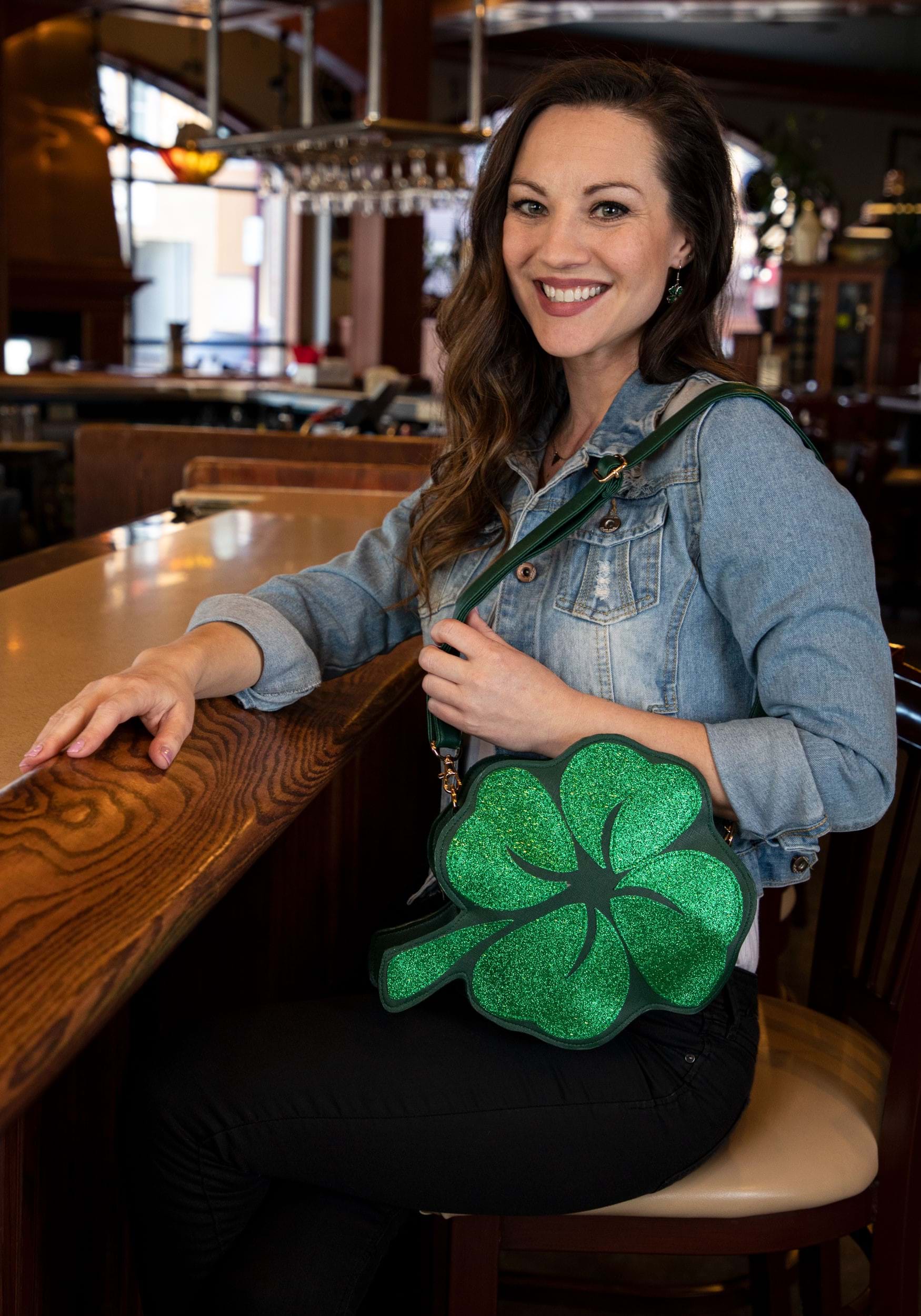 St. Patrick's Day Green 4 Leaf Clover Costume Purse