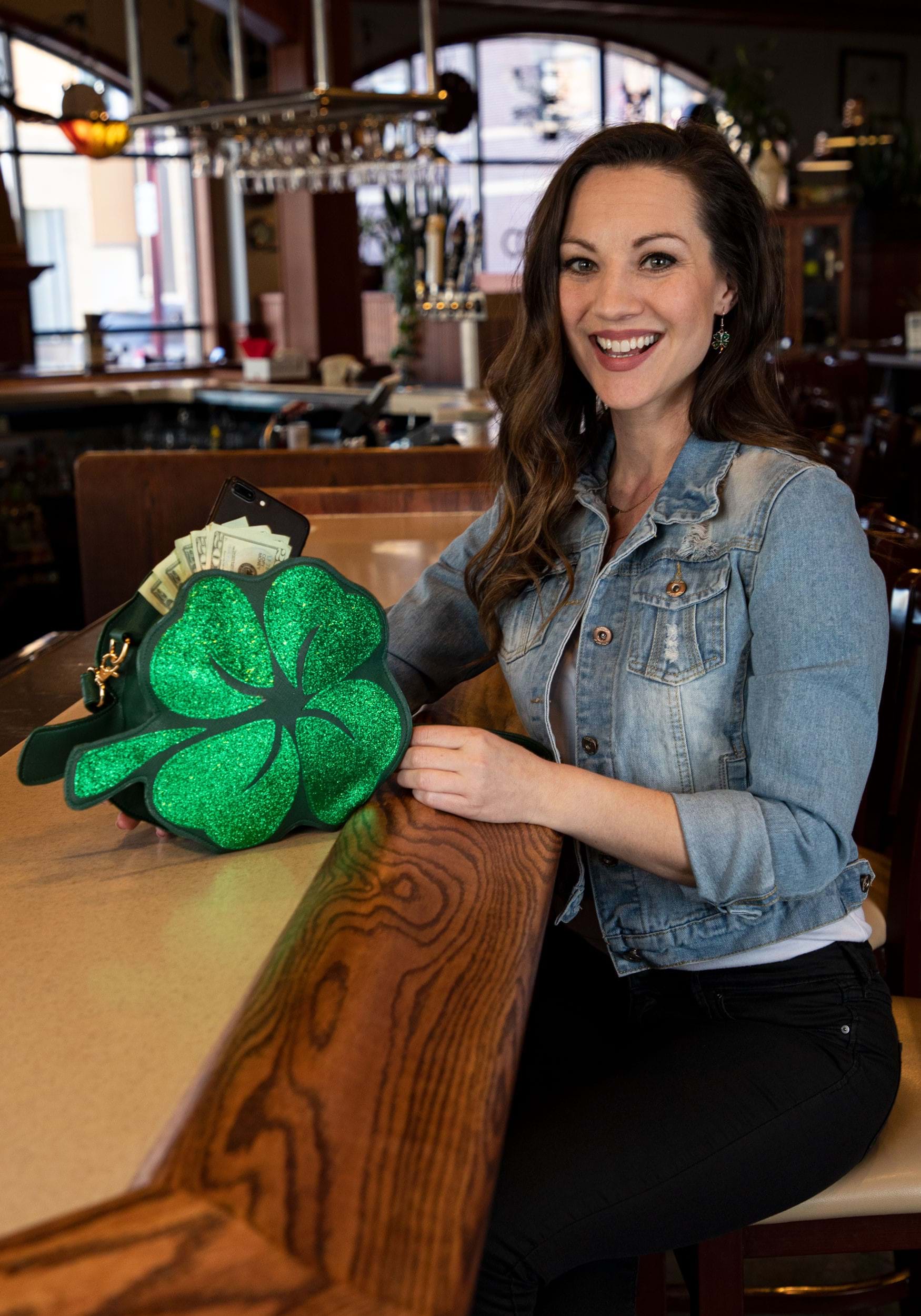St. Patrick's Day Green 4 Leaf Clover Costume Purse