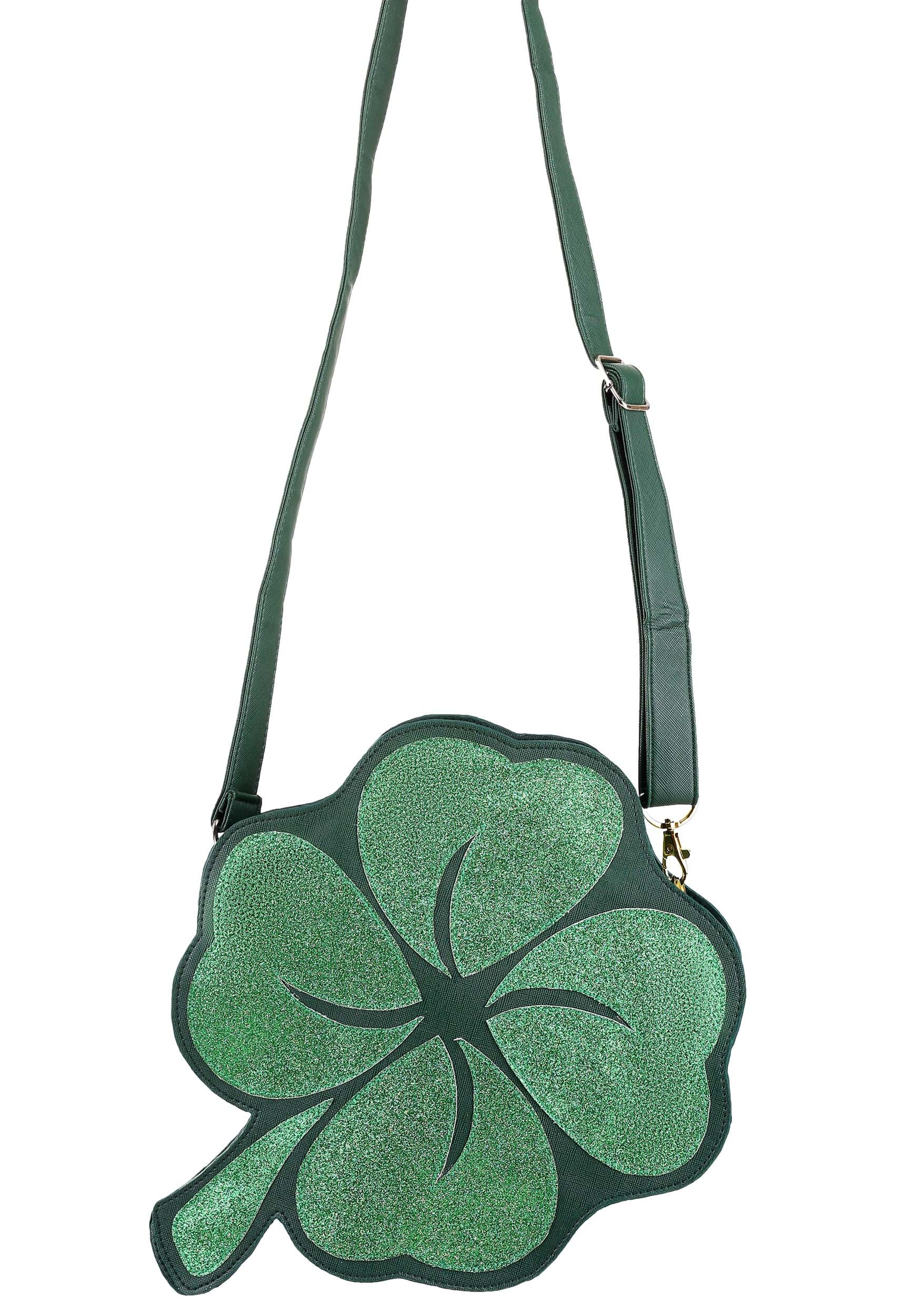 St. Patrick's Day Green 4 Leaf Clover Costume Purse