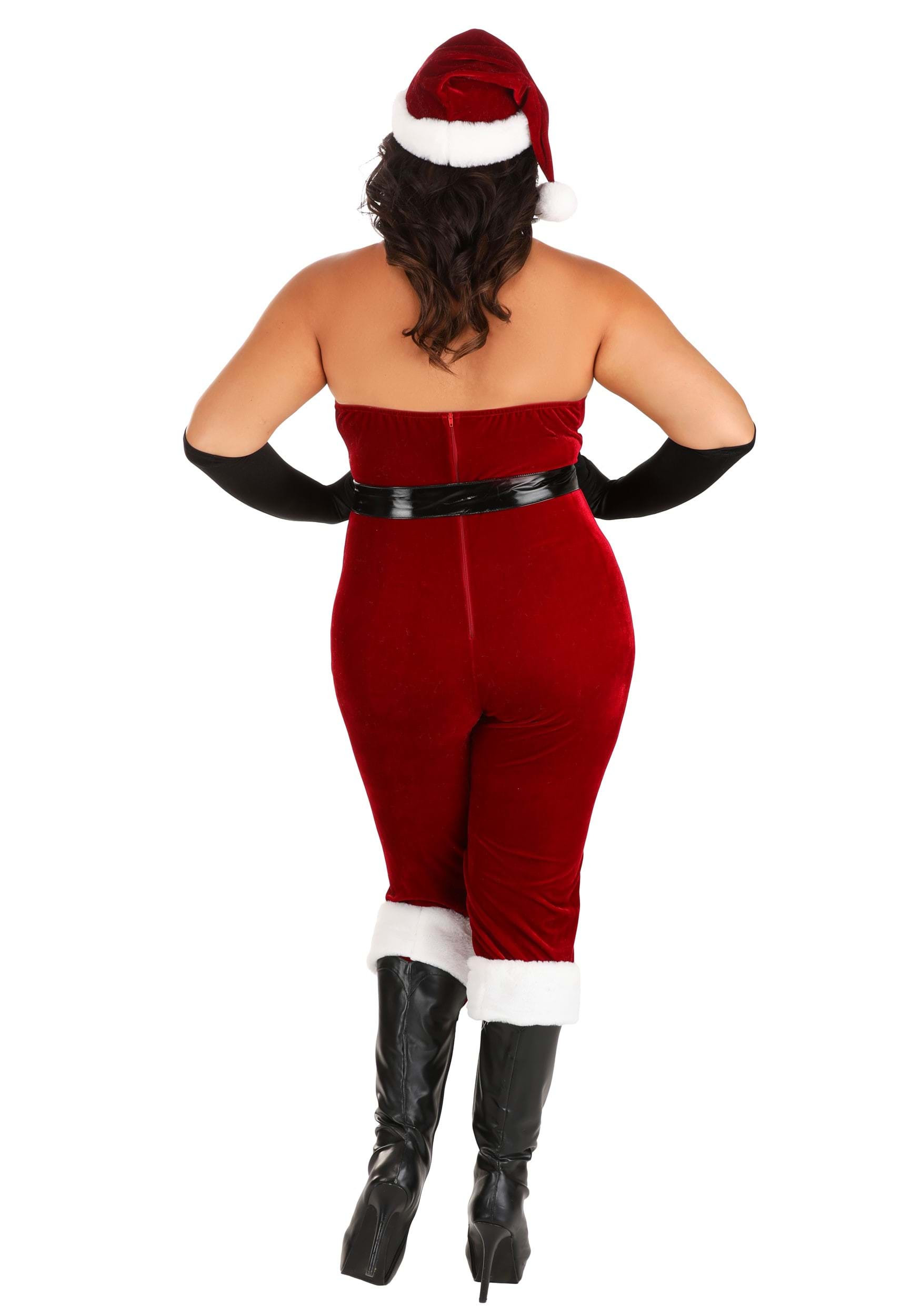 Women's Plus Size Sexy Santa Bodysuit Costume 3 Women's Plus Size Sexy Santa Bodysuit Costume
