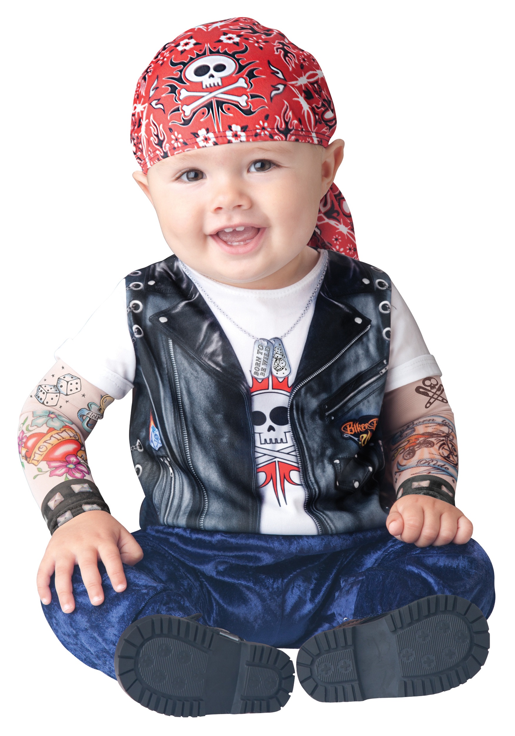 Infant Born to be Wild Biker Costume 1 Infant Born to be Wild Biker Costume