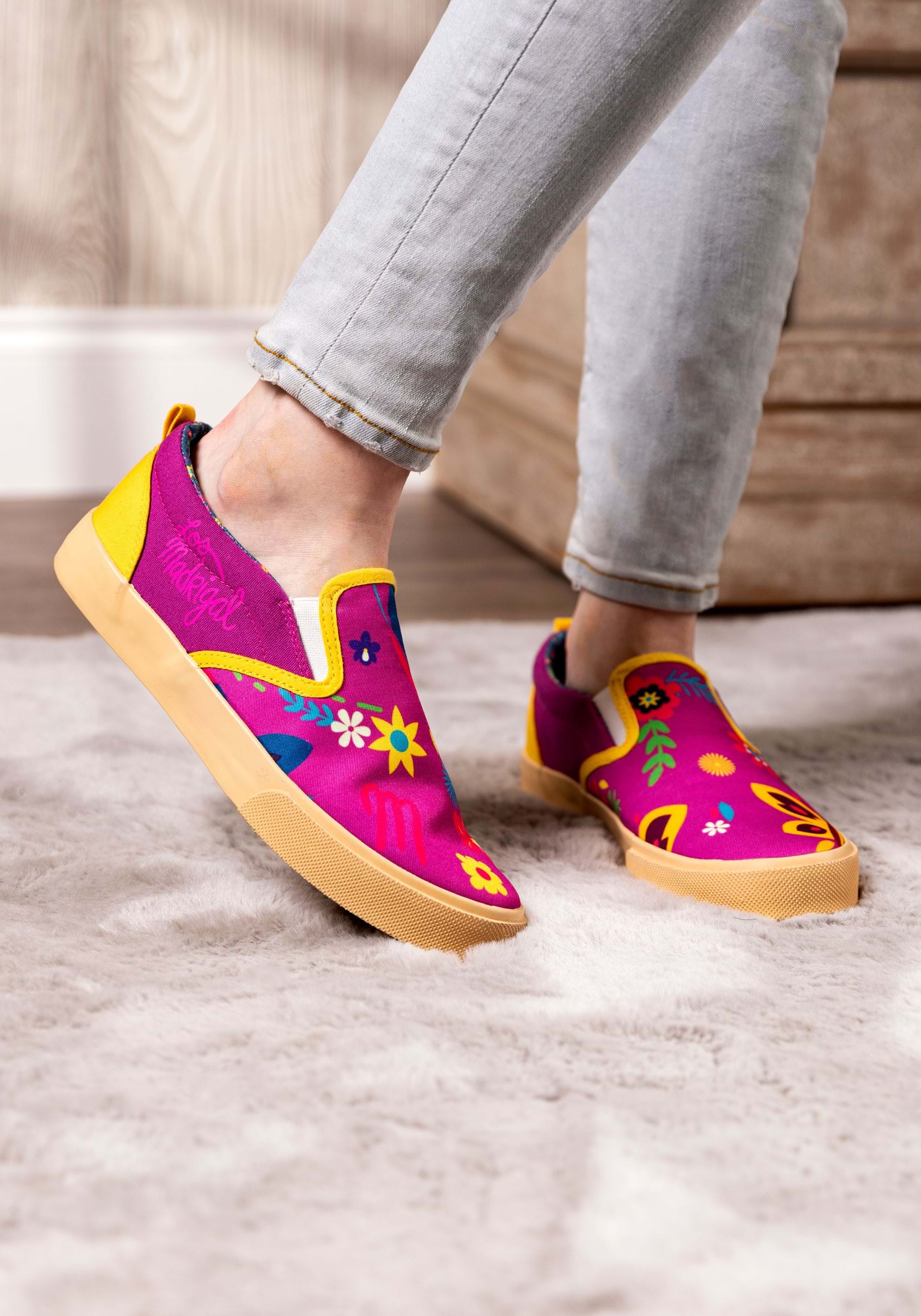 Encanto Embroidered Slip On Sneakers for Women 1 Encanto Embroidered Slip On Sneakers for Women