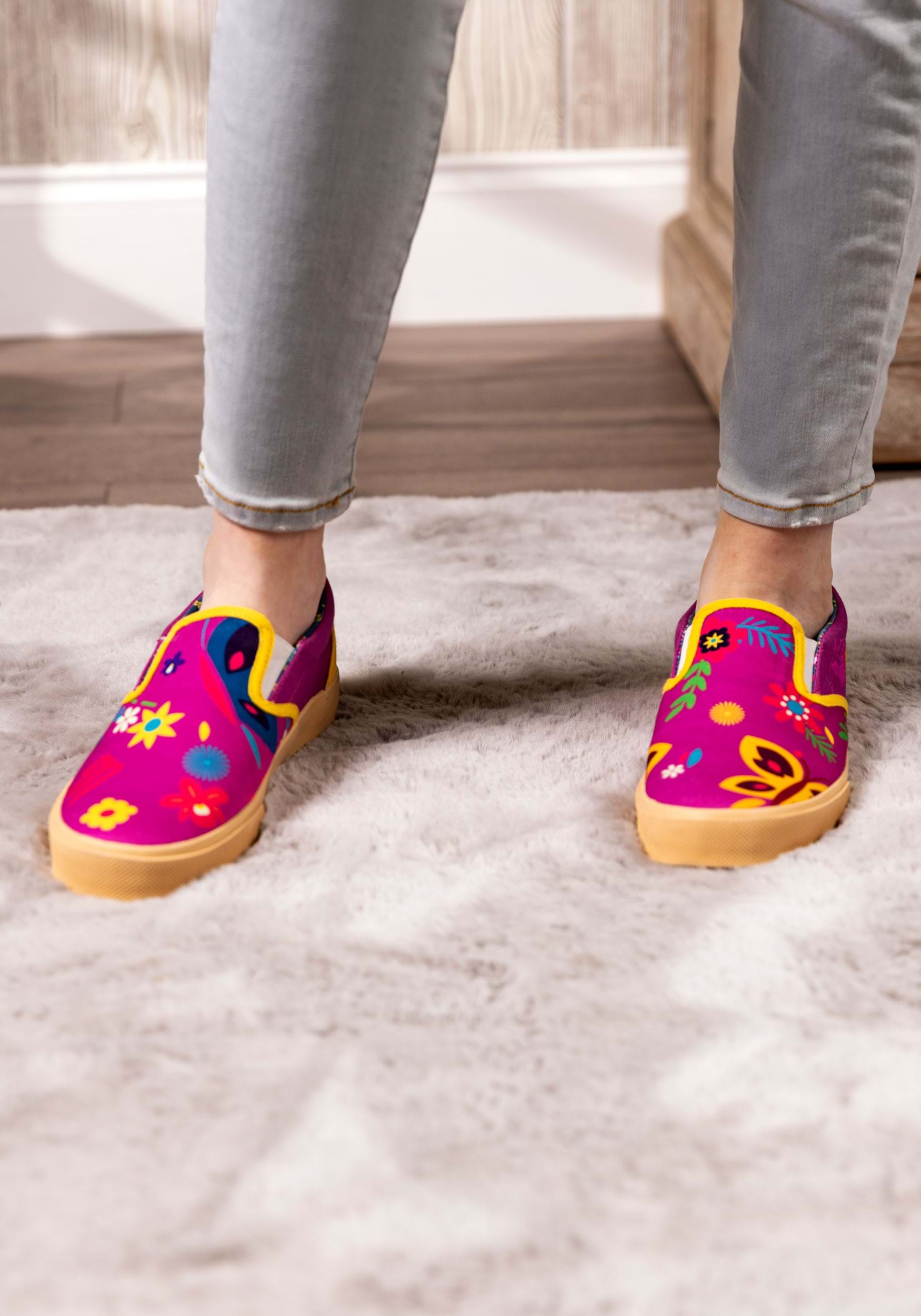 Encanto Embroidered Slip On Sneakers for Women 7 Encanto Embroidered Slip On Sneakers for Women
