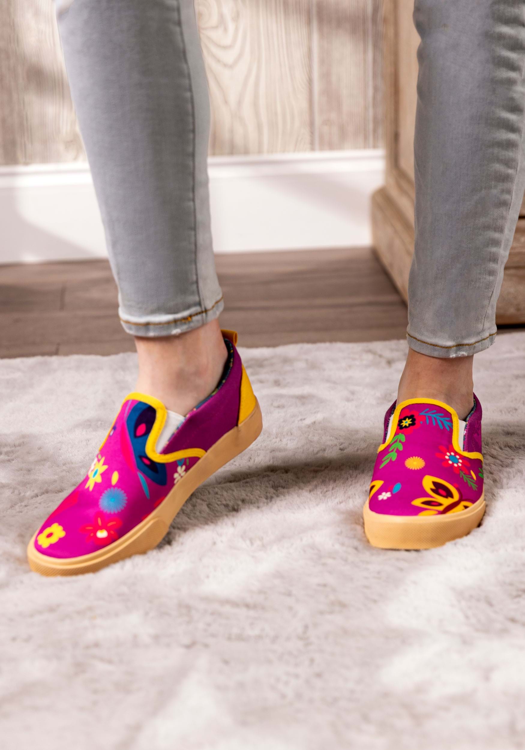 Encanto Embroidered Slip On Sneakers for Women 8 Encanto Embroidered Slip On Sneakers for Women