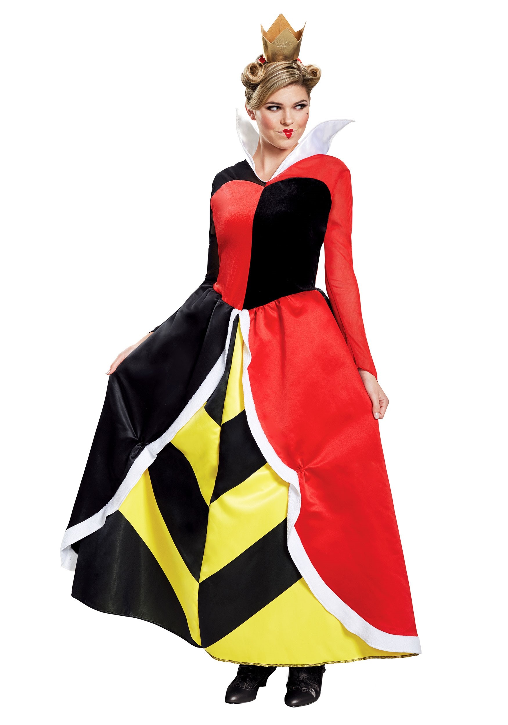 Alice in Wonderland Queen of Hearts Deluxe Costume for Women
