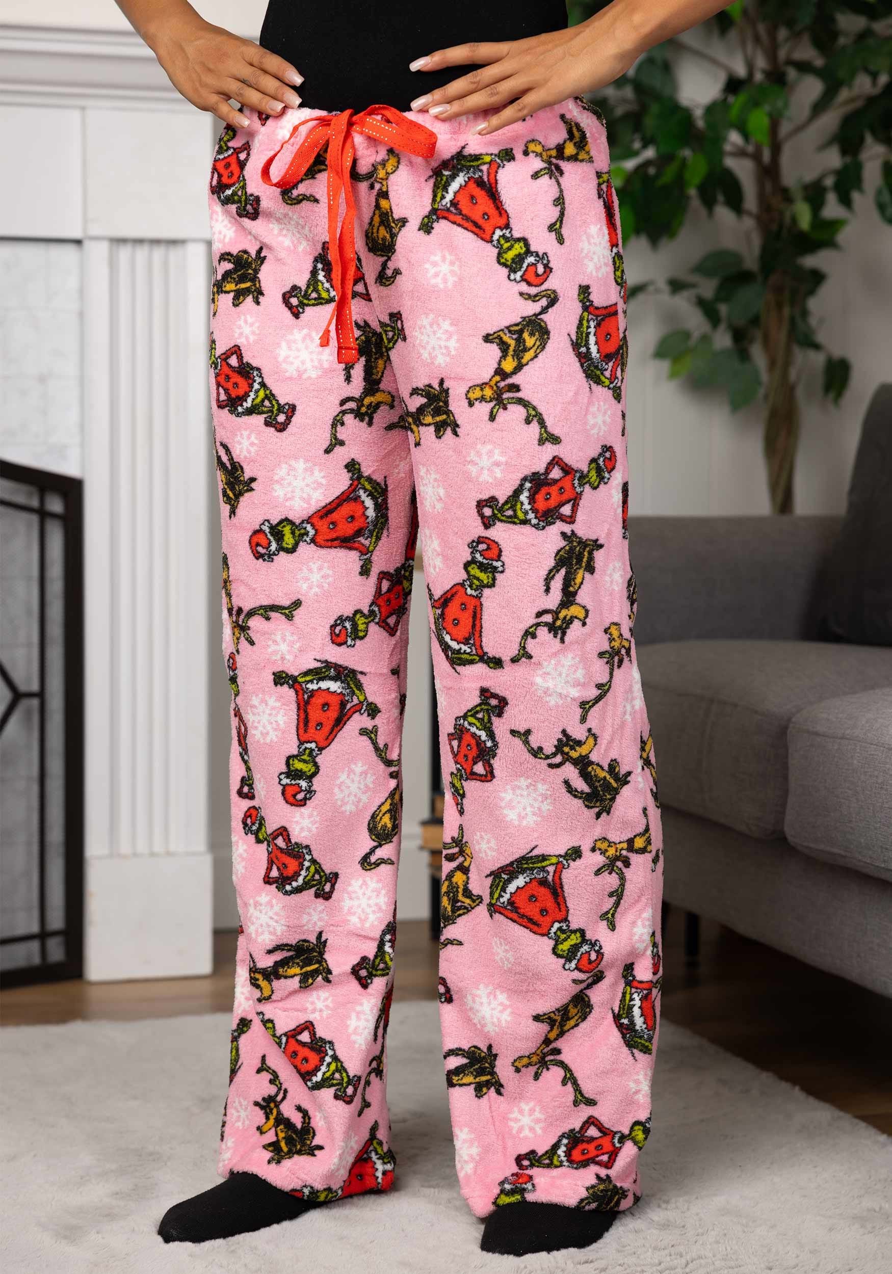 Adult's Grinch and Max Toss Plush Pants