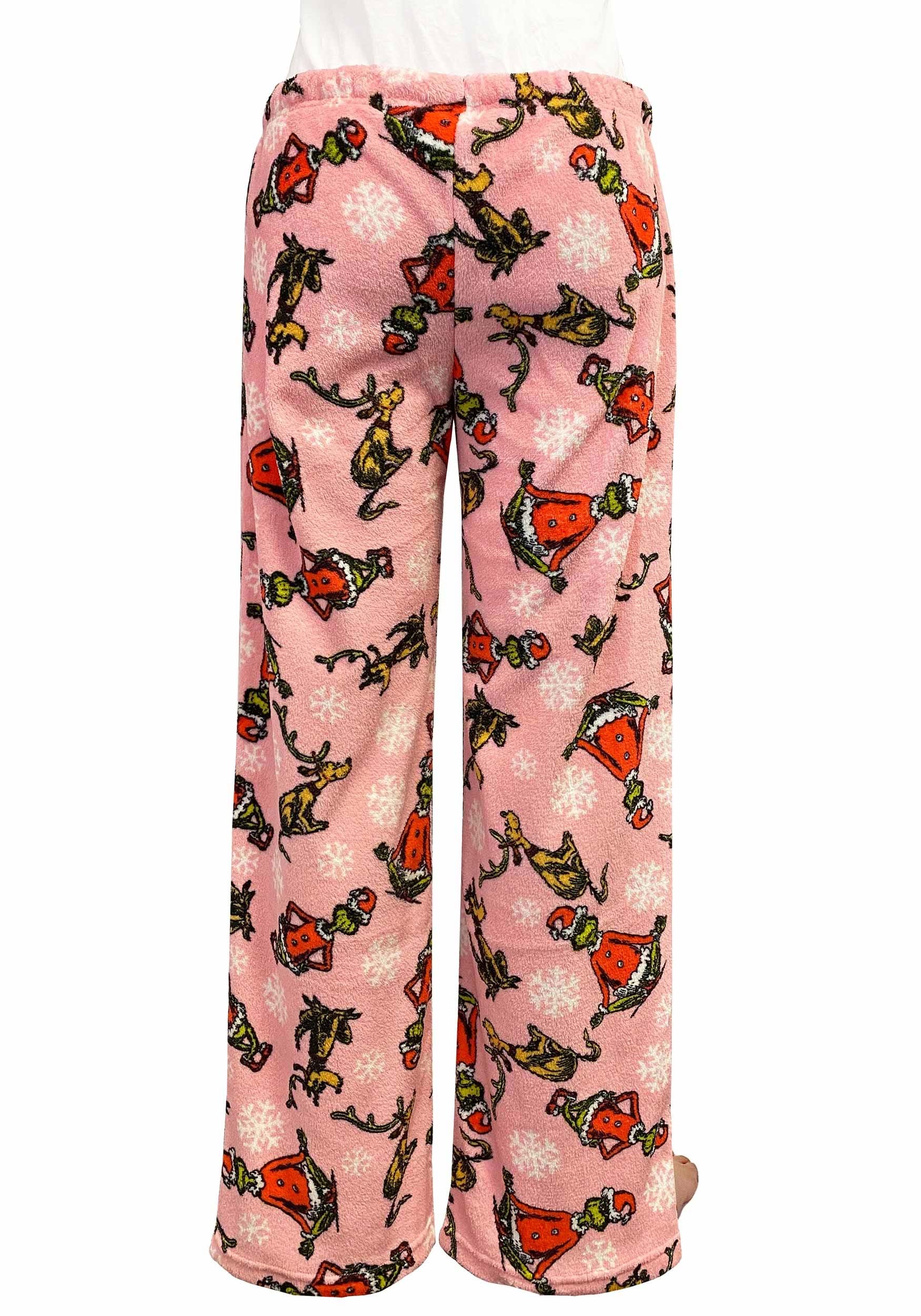 Adult's Grinch and Max Toss Plush Pants