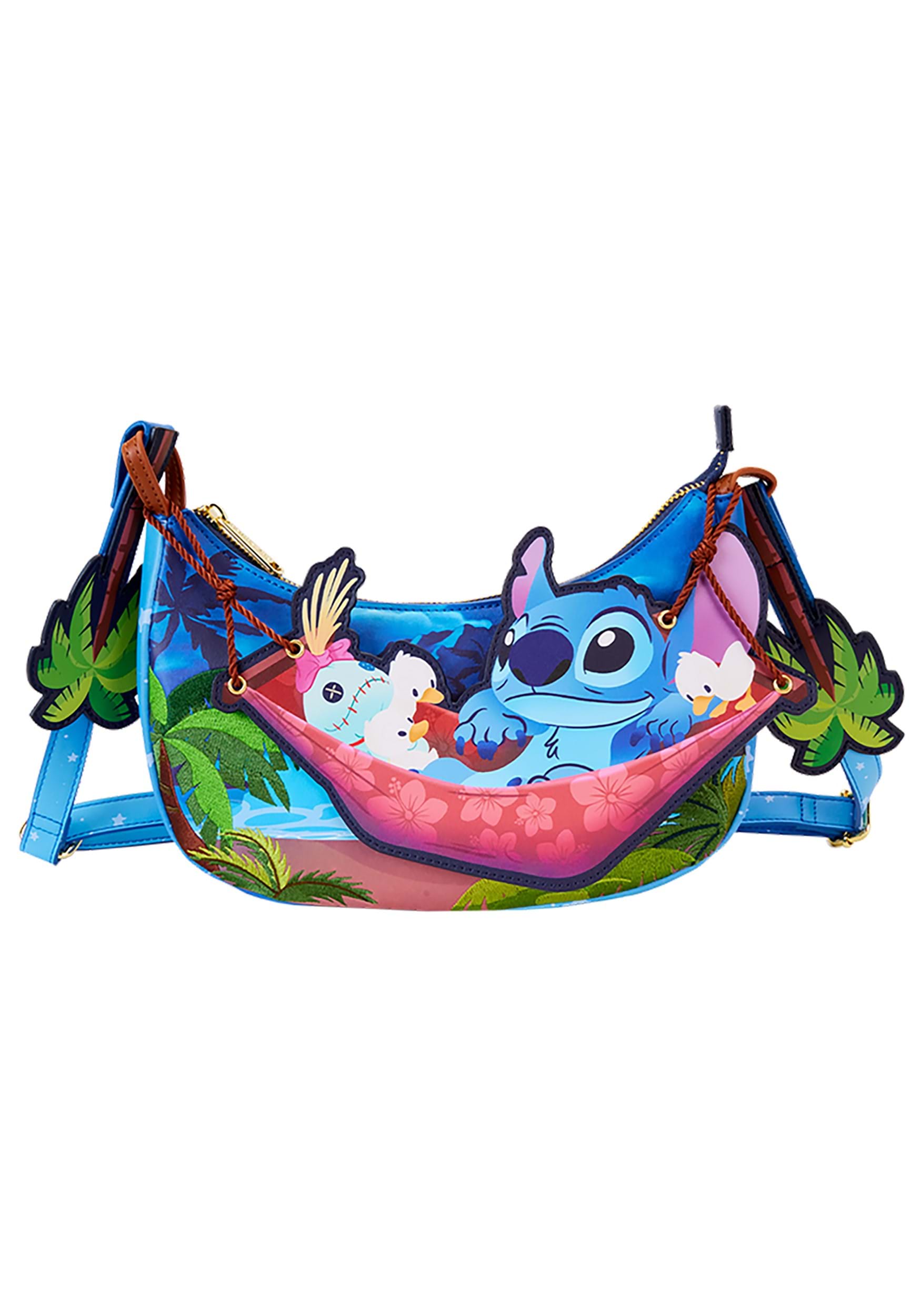 Loungefly Disney Lilo & Stitch Camping Cuties Hammock Crossbody Bag