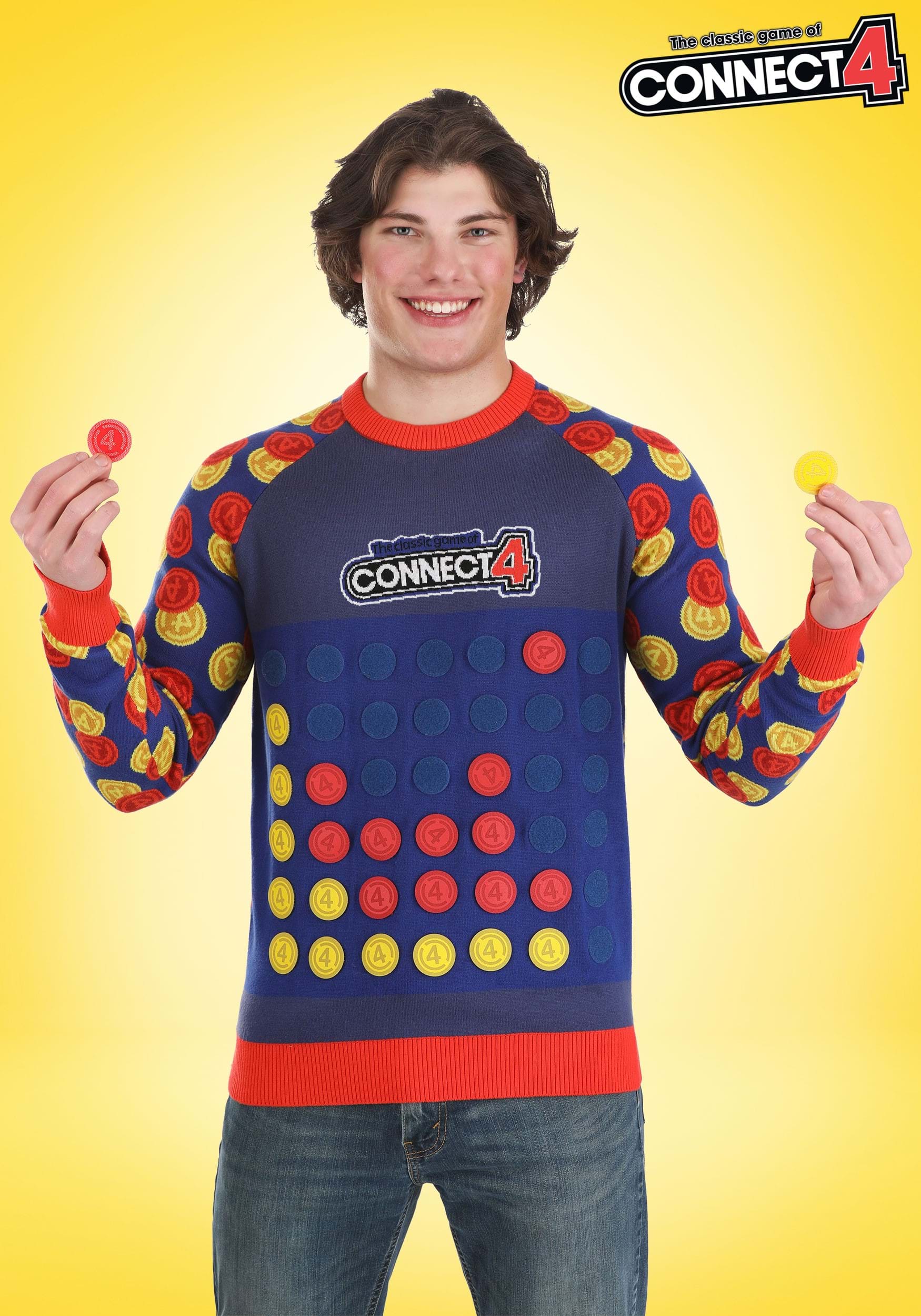 Hasbro Connect Four Sweater for Adults 4 Hasbro Connect Four Sweater for Adults