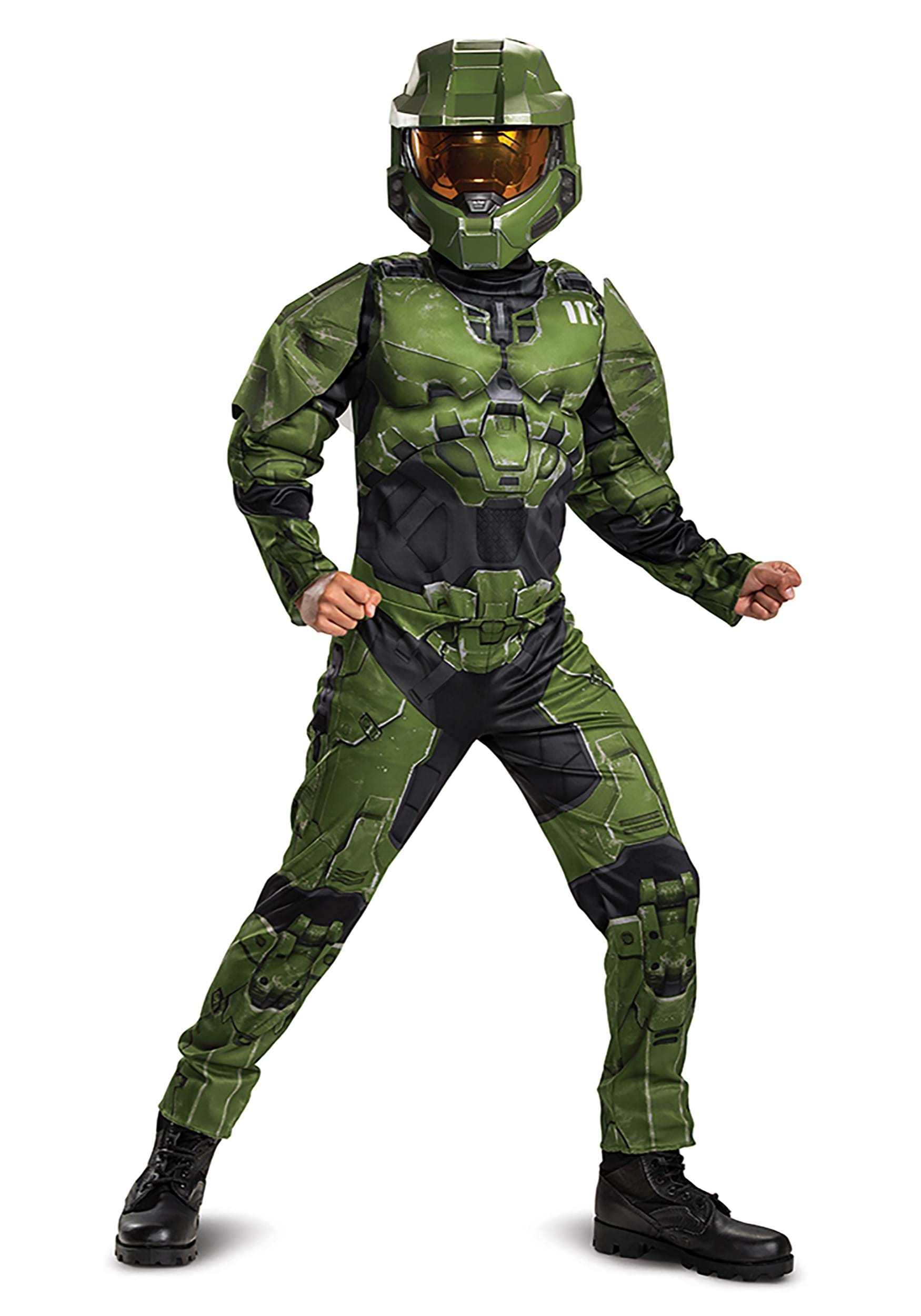 Halo Infinite Master Chief Muscle Kid's Costume