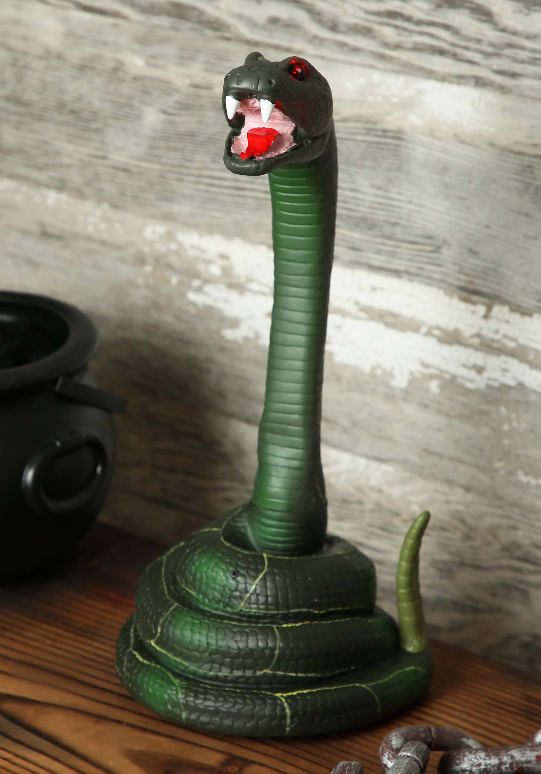 15-Inch Animated Striking Snake Decoration