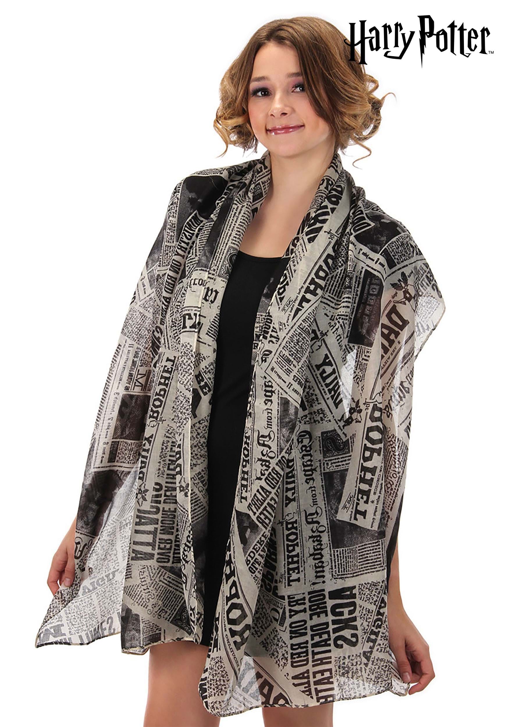 Lightweight Daily Prophet Newspaper Print Harry Potter Scarf