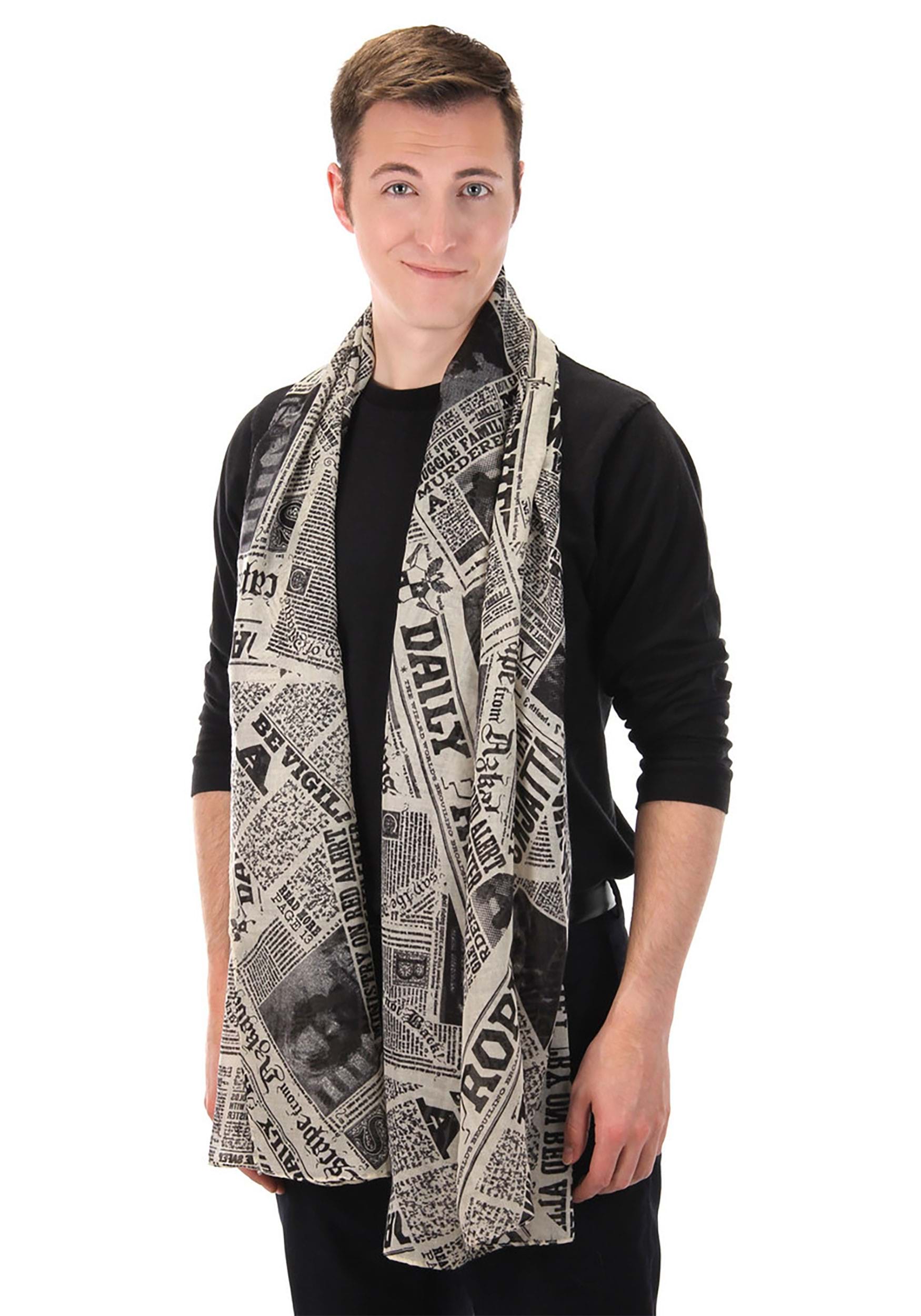 Lightweight Daily Prophet Newspaper Print Harry Potter Scarf