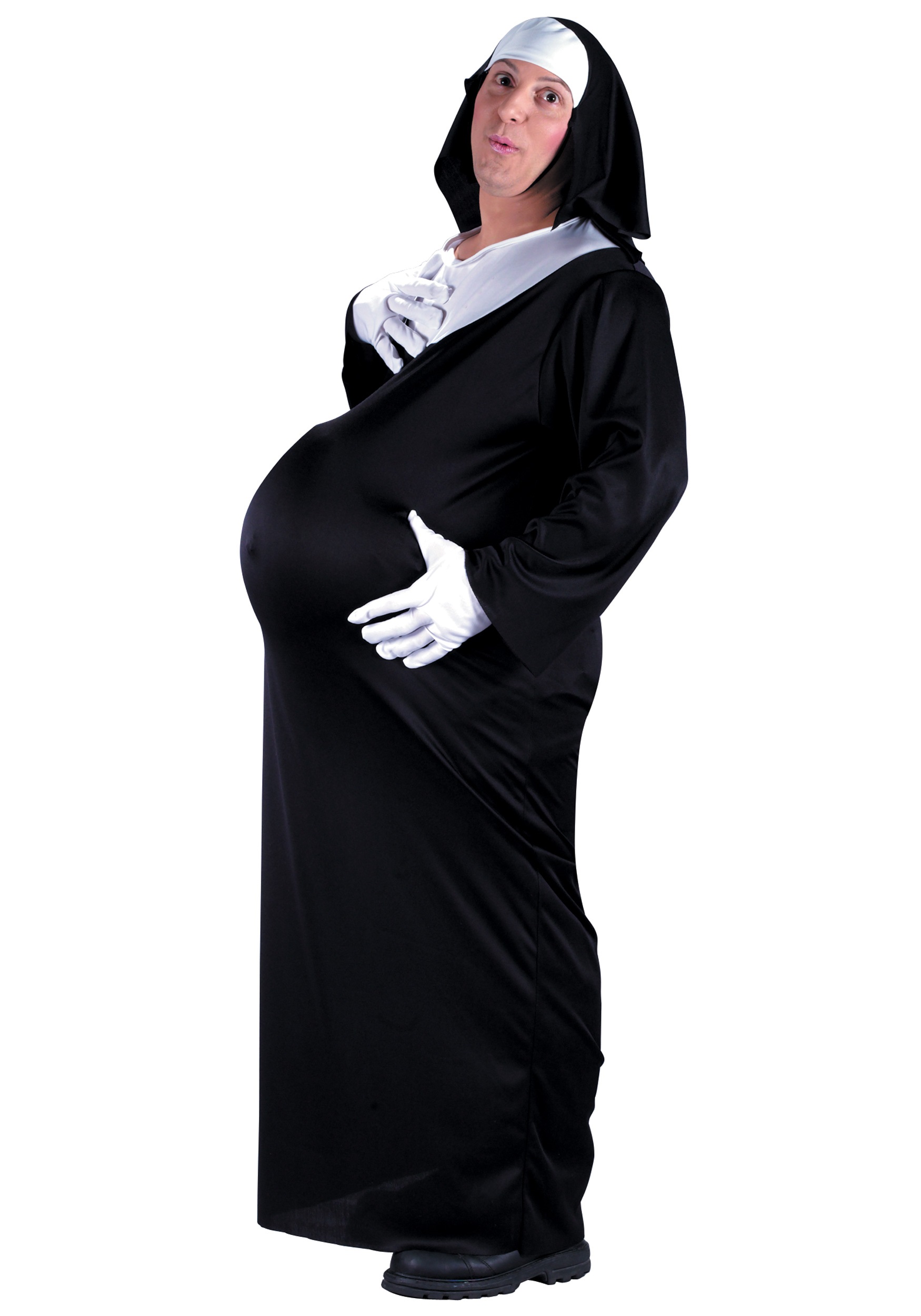 Scandalous Pregnant Nun Costume 1 Scandalous Pregnant Nun Costume