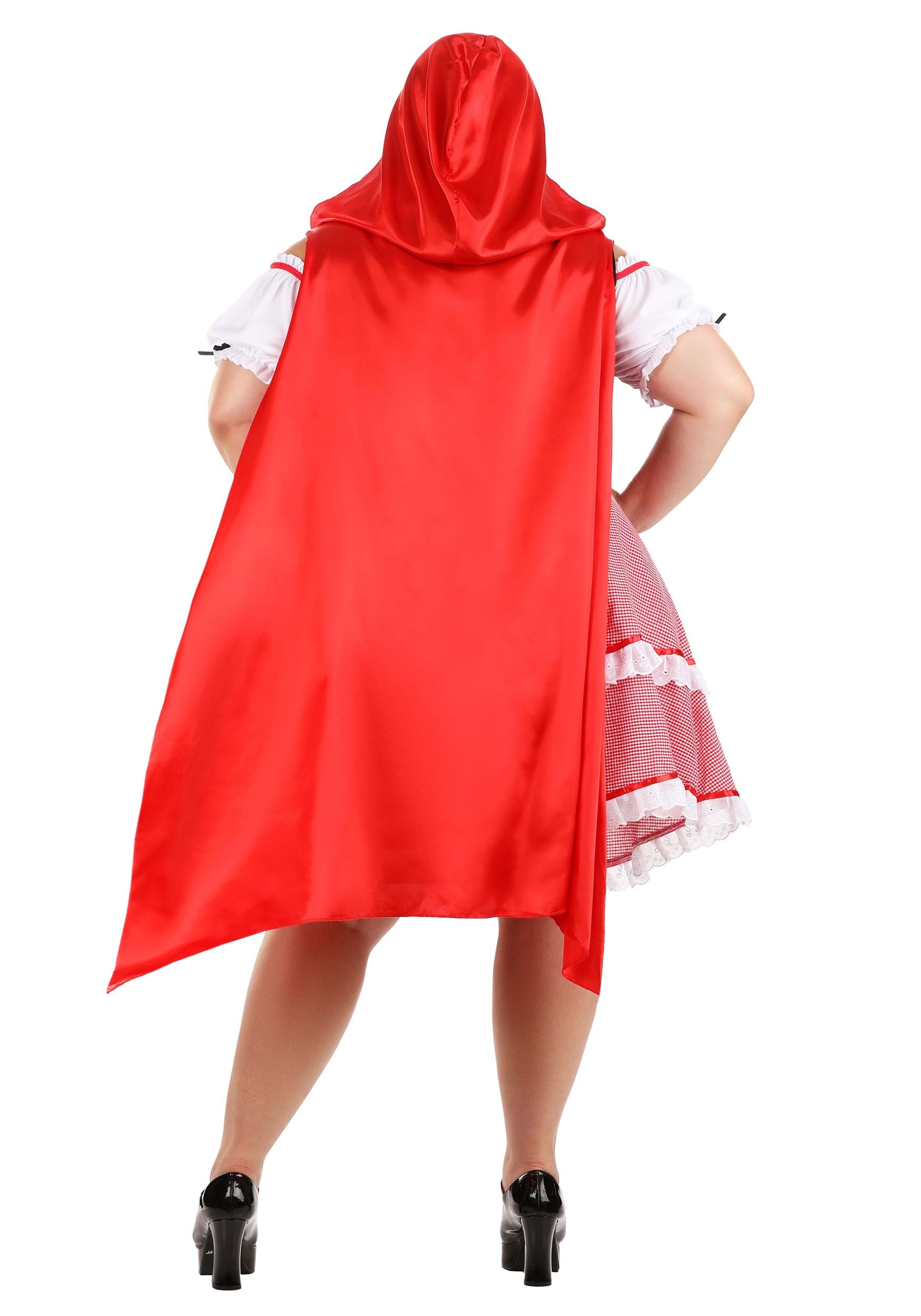 Knee Length Plus Size Red Riding Hood Costume for Women